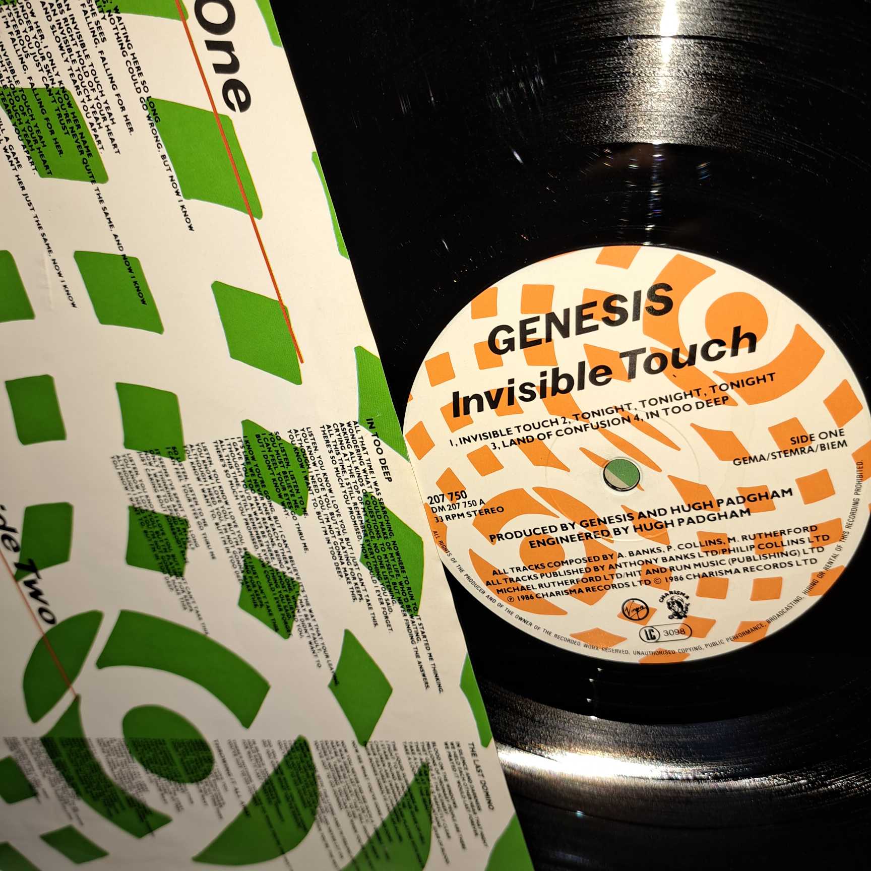 Genesis – Invisible Touch DISC VINIL LP VG+ (boxE) - imagine 2