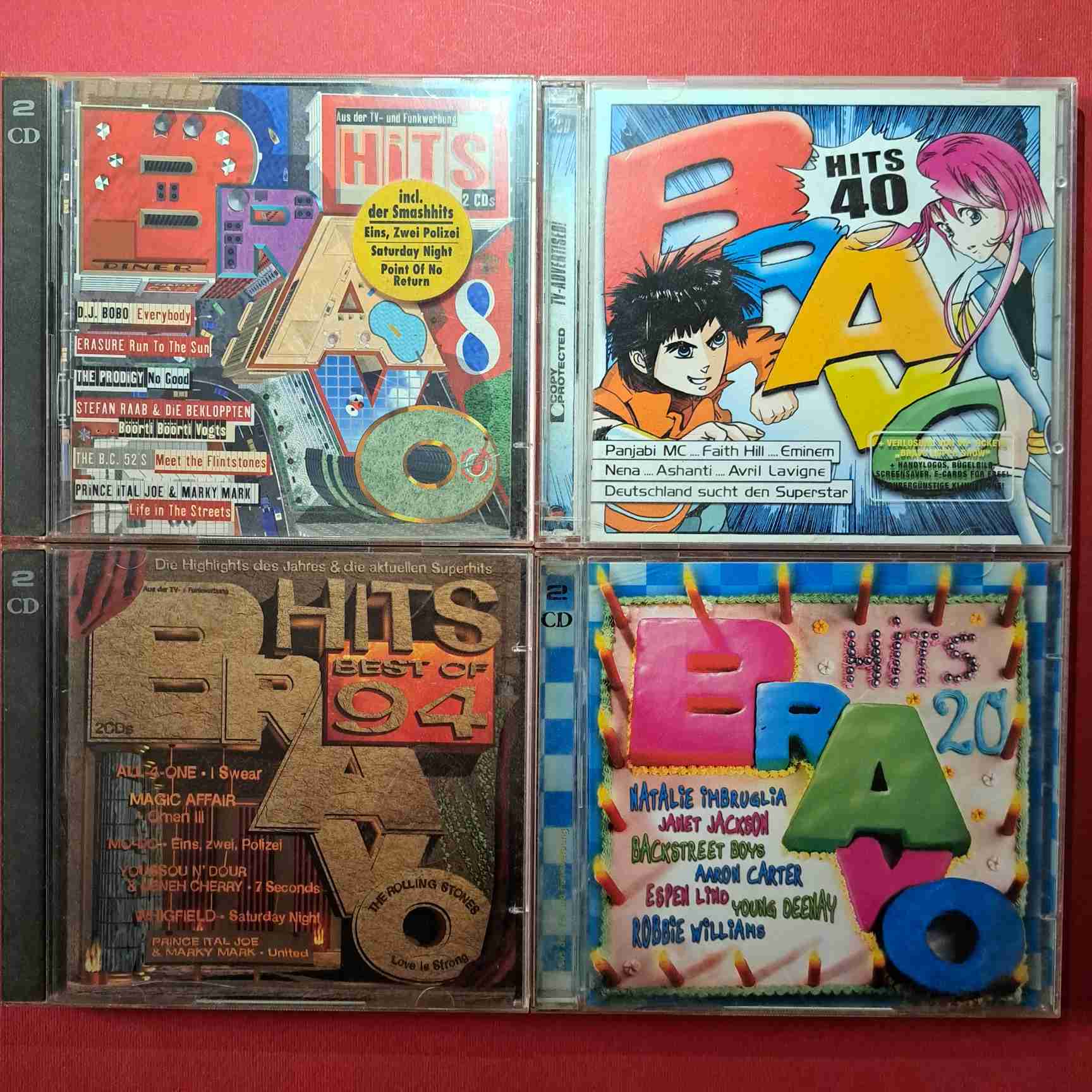 4 compilații de Top: Bravo Hits 8, Bravo Hits Best Of '94, Bravo Hits 20, Bravo Hits 40 - 8CD audio (C3 28)
