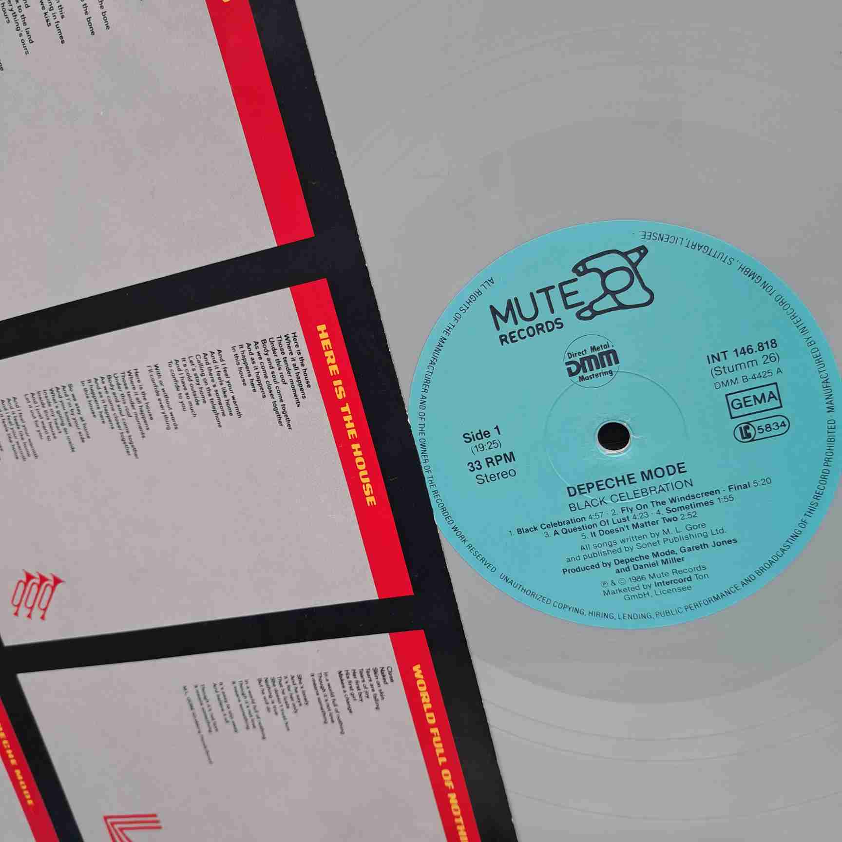 Depeche Mode – Black Celebration Disc VINIL LP VG+ (BOX5) DISC COLORAT ! - imagine 3