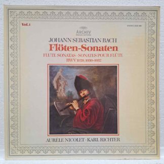Johann Sebastian Bach - Aurèle Nicolet ∙ Karl Richter – Flöten-Sonaten = Flute Sonatas = Sonates Pour Flûte (BWV 1020, 1030-1032) Vol. 1   Disc VINIL LP  VG (BOXF)
