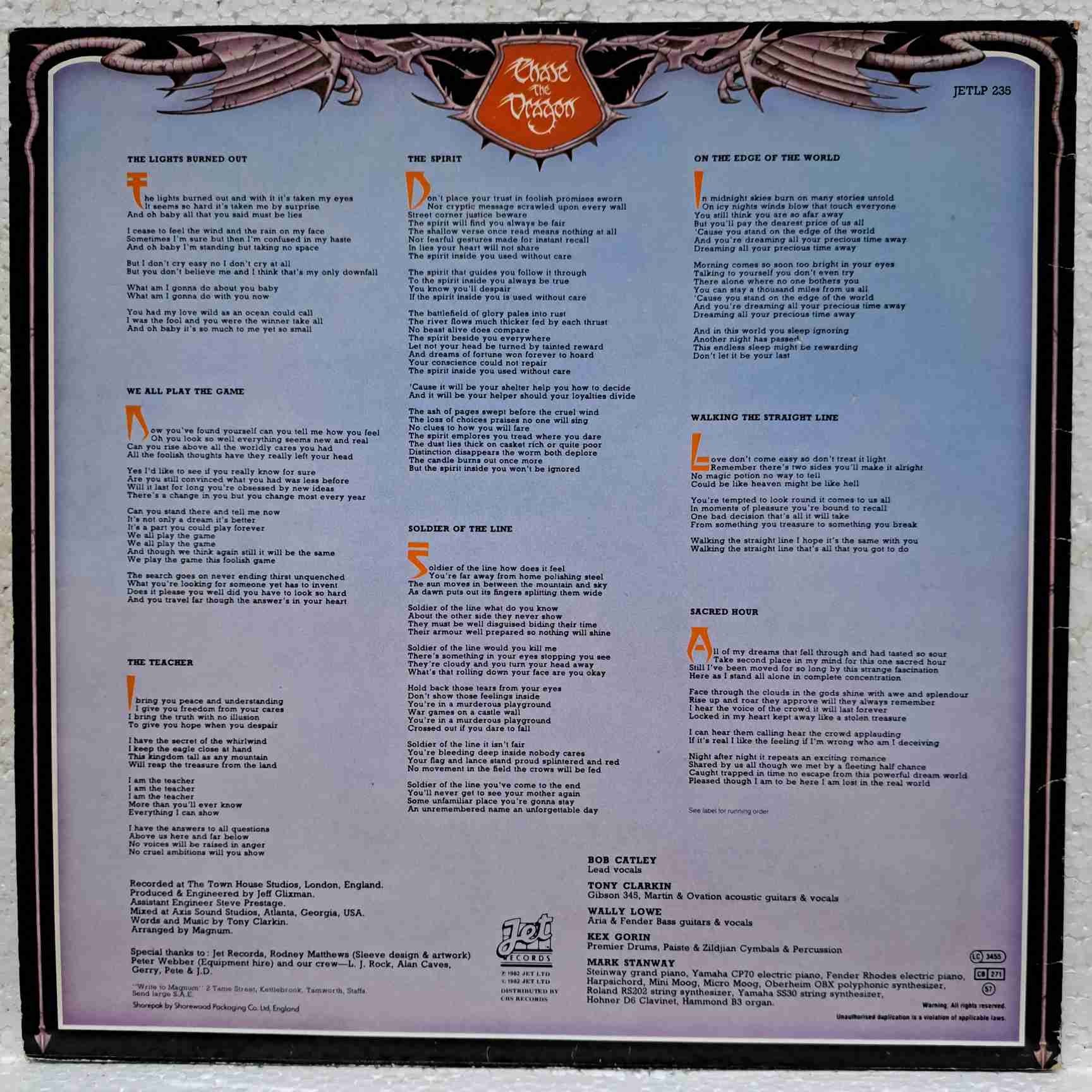 Magnum – Chase The Dragon DISC VINIL LP VG VG+ (boxH) - imagine 2