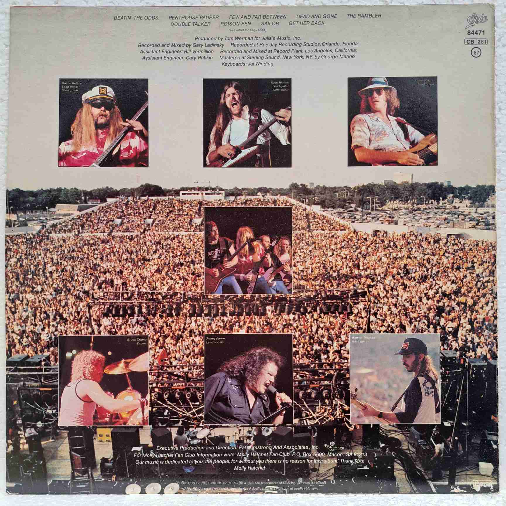 Molly Hatchet – Beatin' The Odds Disc VINIL LP VG+ (BOX5) - imagine 2