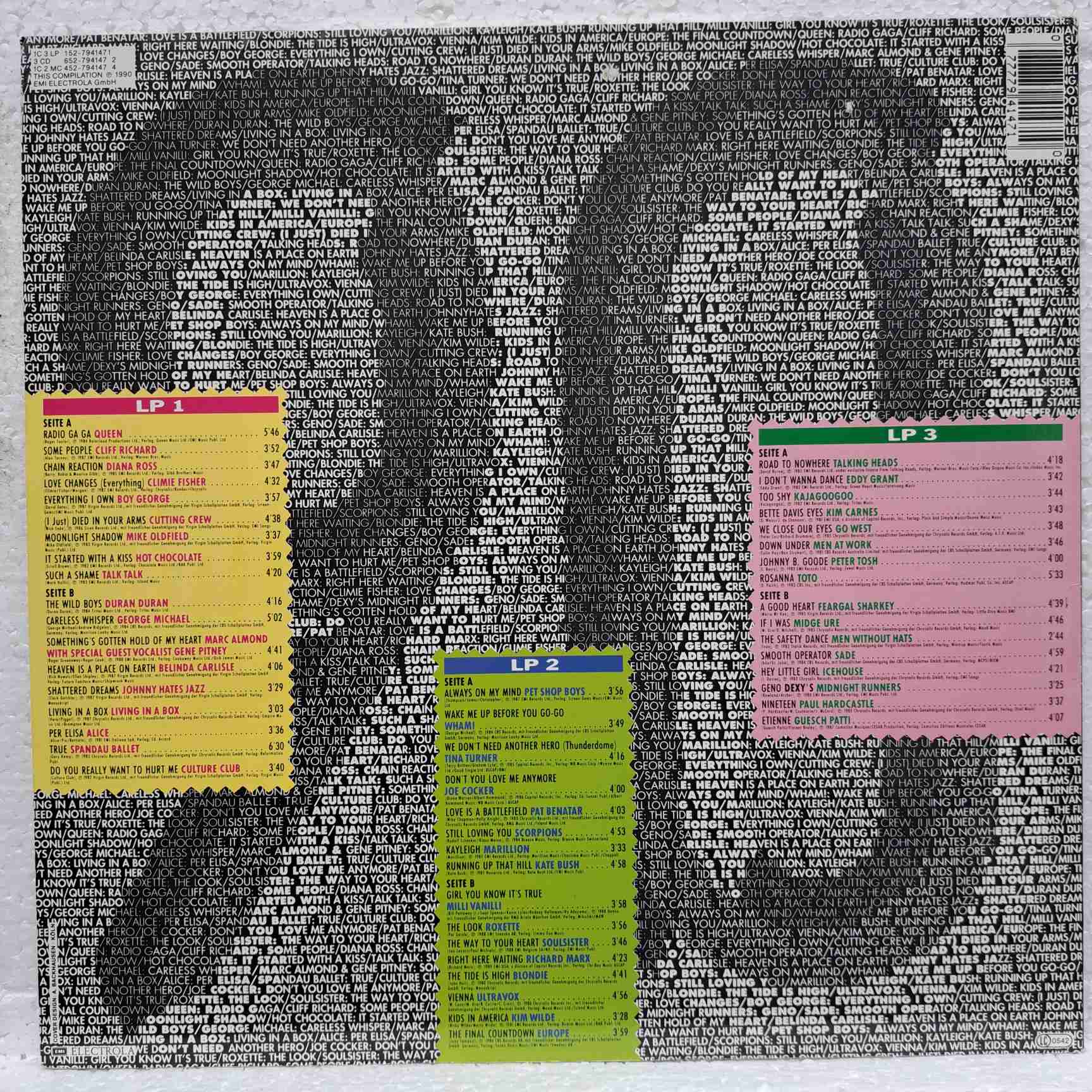 The Best Of 1980-1990 Disc VINIL 3LP VG+ (BOX5) Queen - Talk Talk - George Michael - Scorpions - Europe - Sade ... - imagine 2
