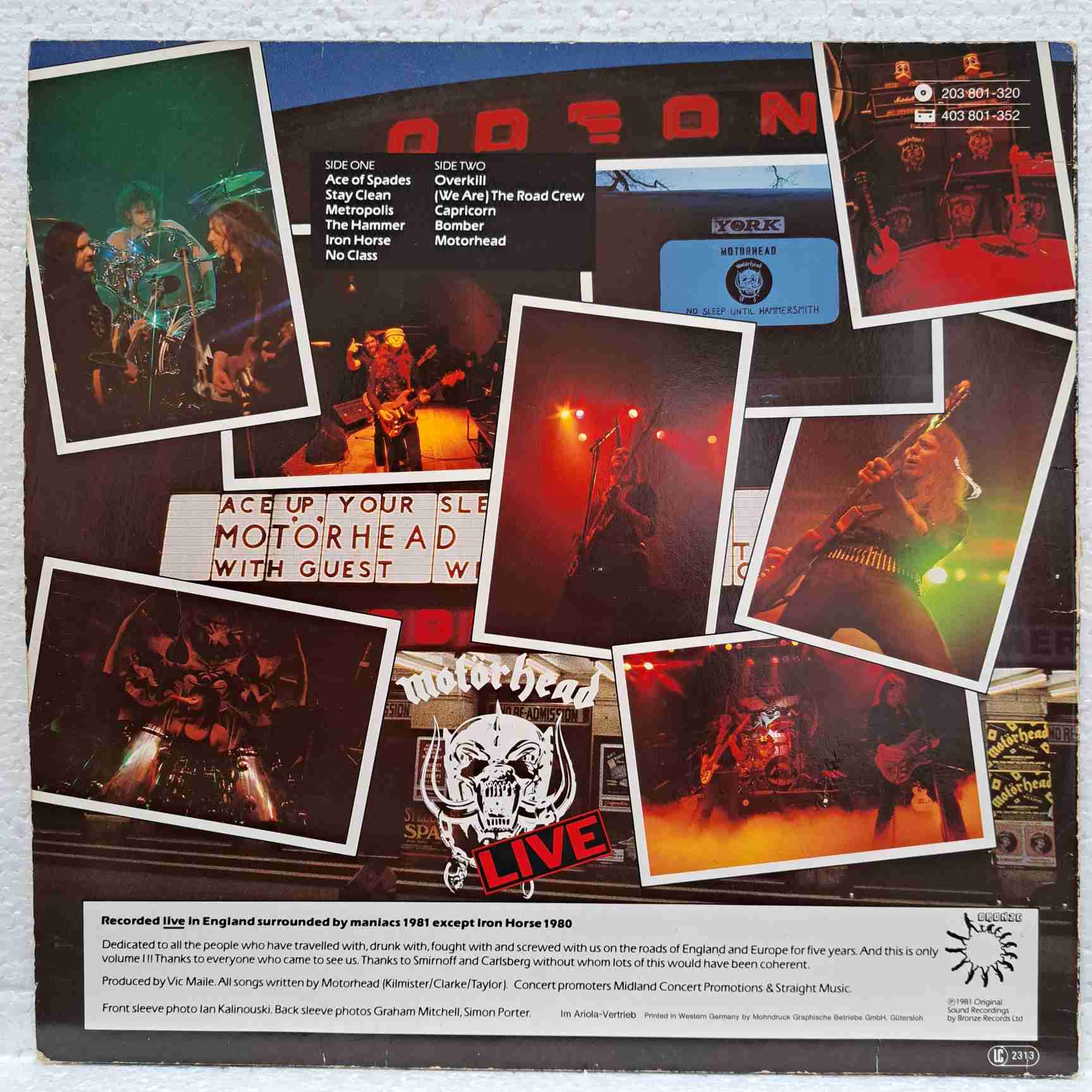 Motörhead – No Sleep 'Til Hammersmith Disc VINIL LP VG+ - imagine 2
