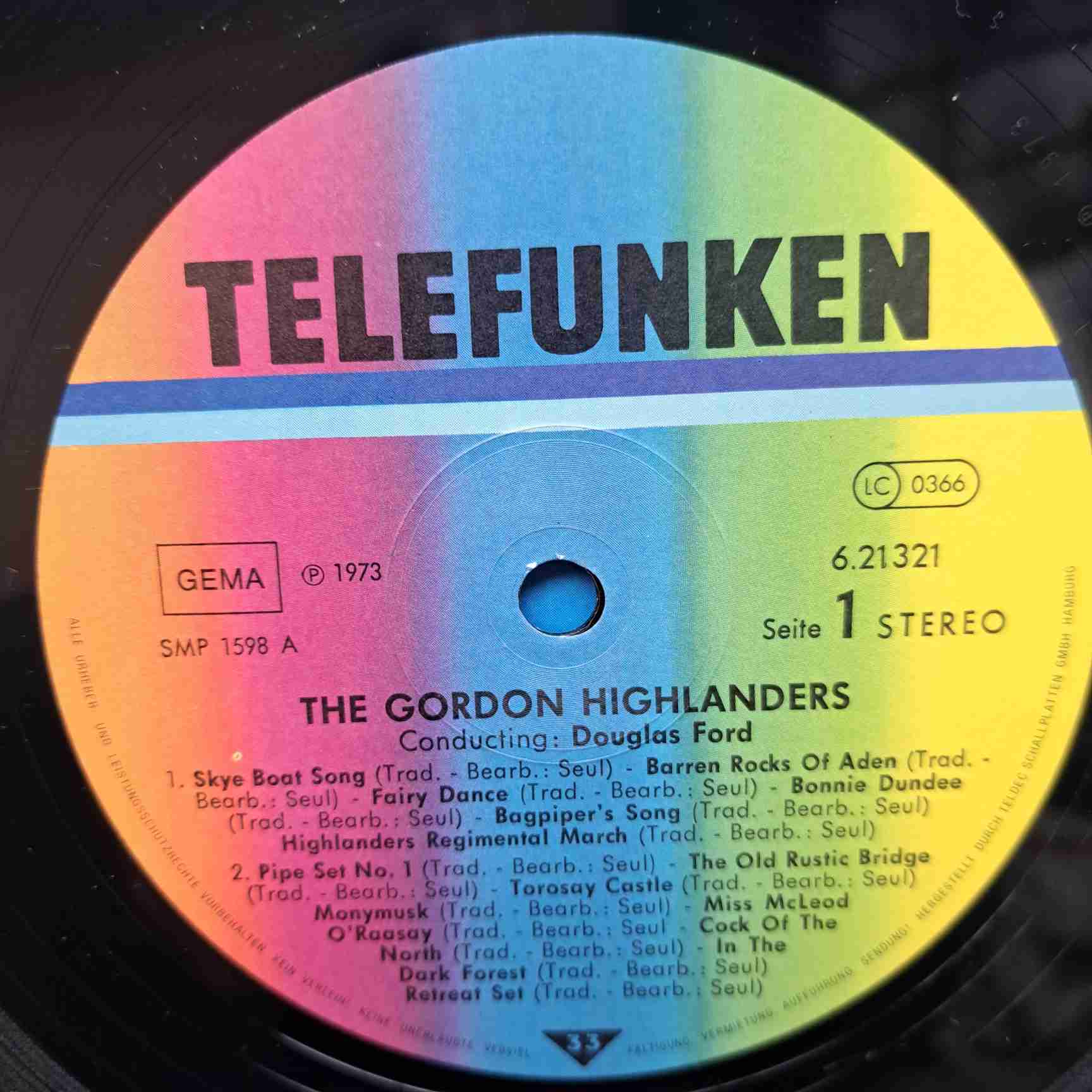 The Gordon Highlanders – The Gordon Highlanders - Disc Vinil LP VG+ - imagine 2