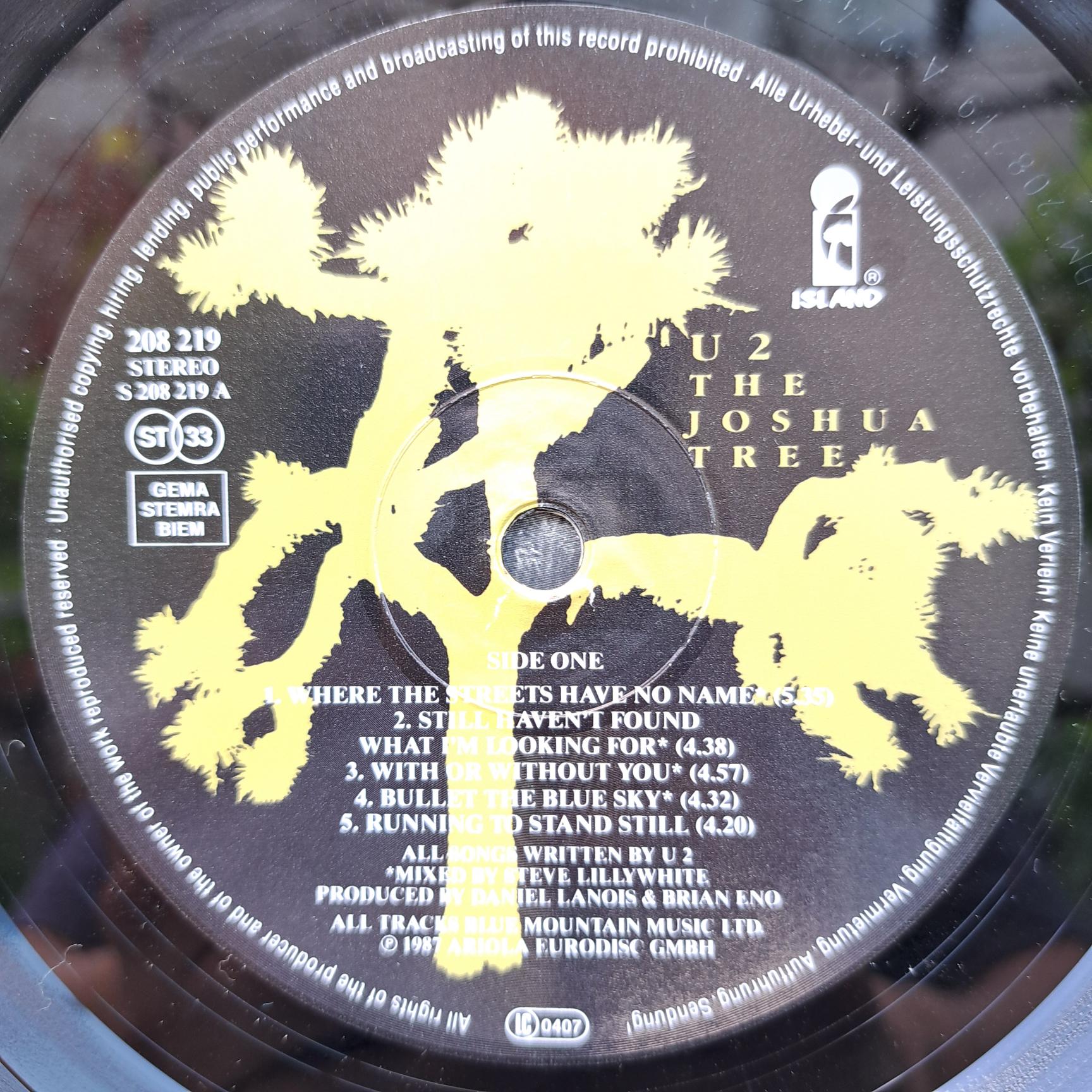 U2 – The Joshua Tree - Disc Vinil LP VG VG+(box8) - Discuri Muzică