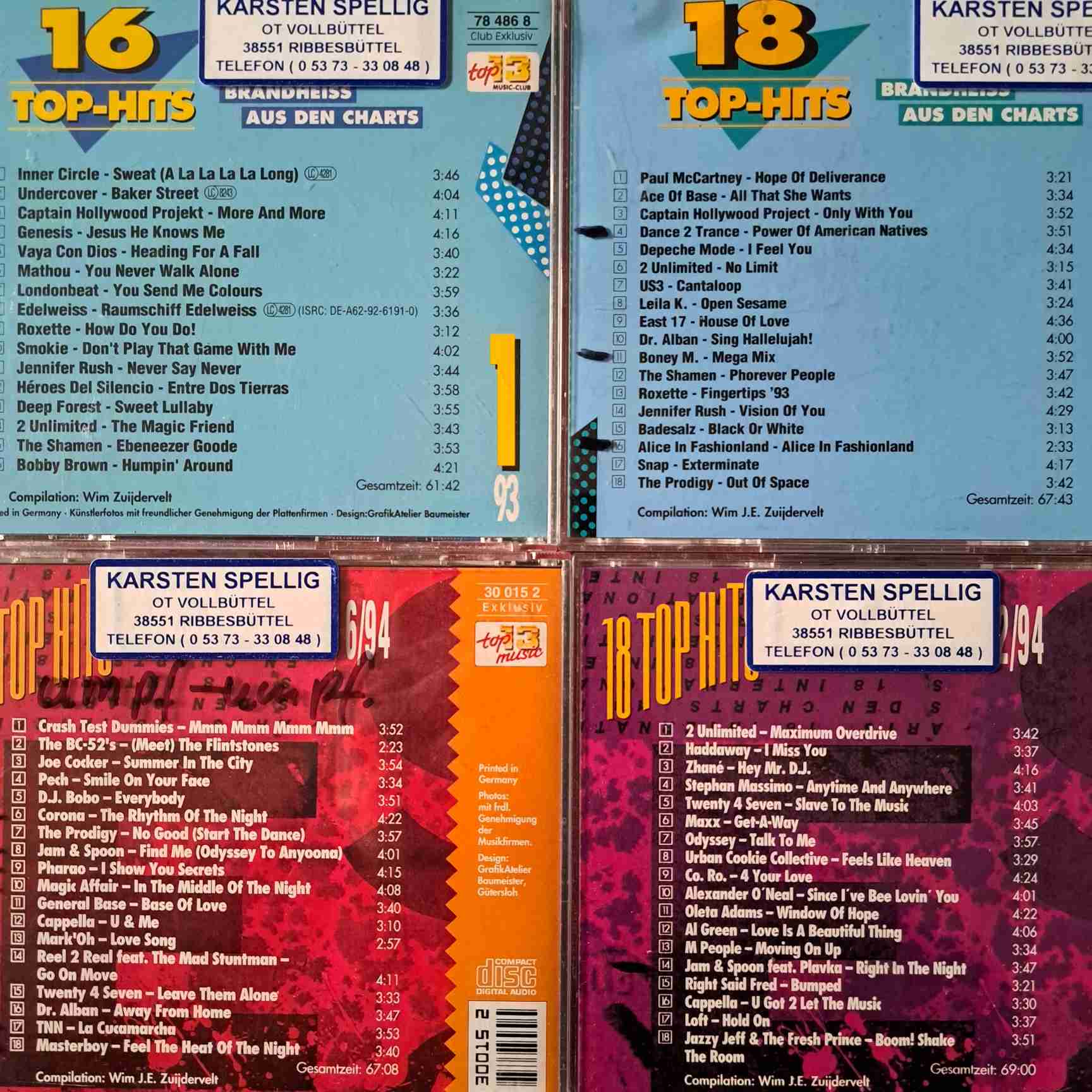 16 Top-Hits /18 Top-Hits - 4CD audio (C2-7) - imagine 3