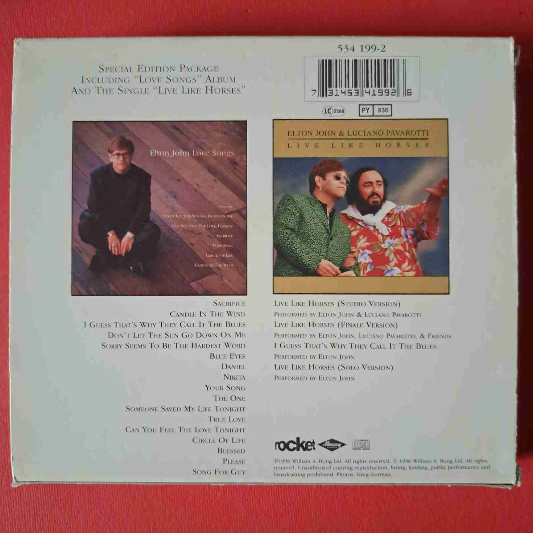 Elton John – Love Songs - CD audio/box set (C2) - imagine 4