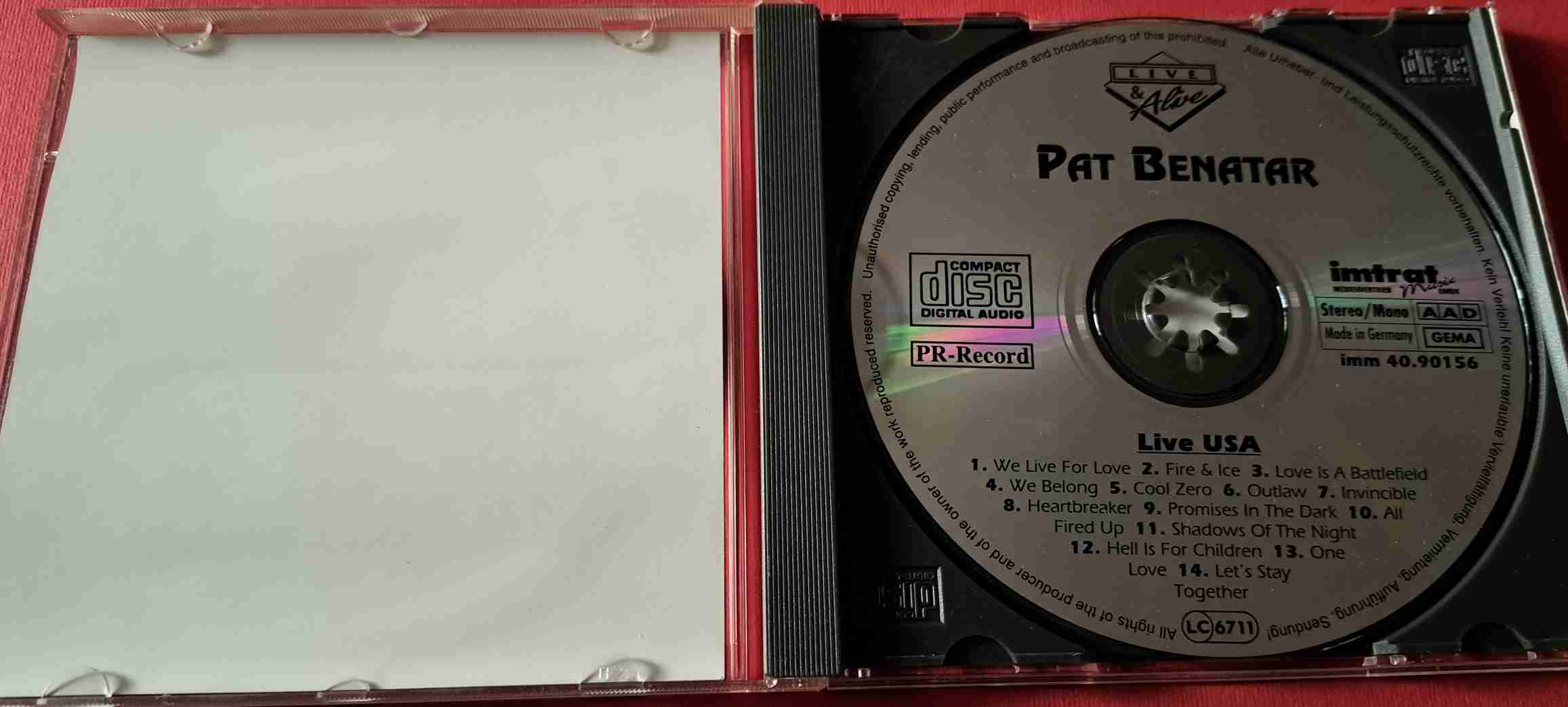Pat Benatar – Live USA - CD audio (C2) - imagine 2