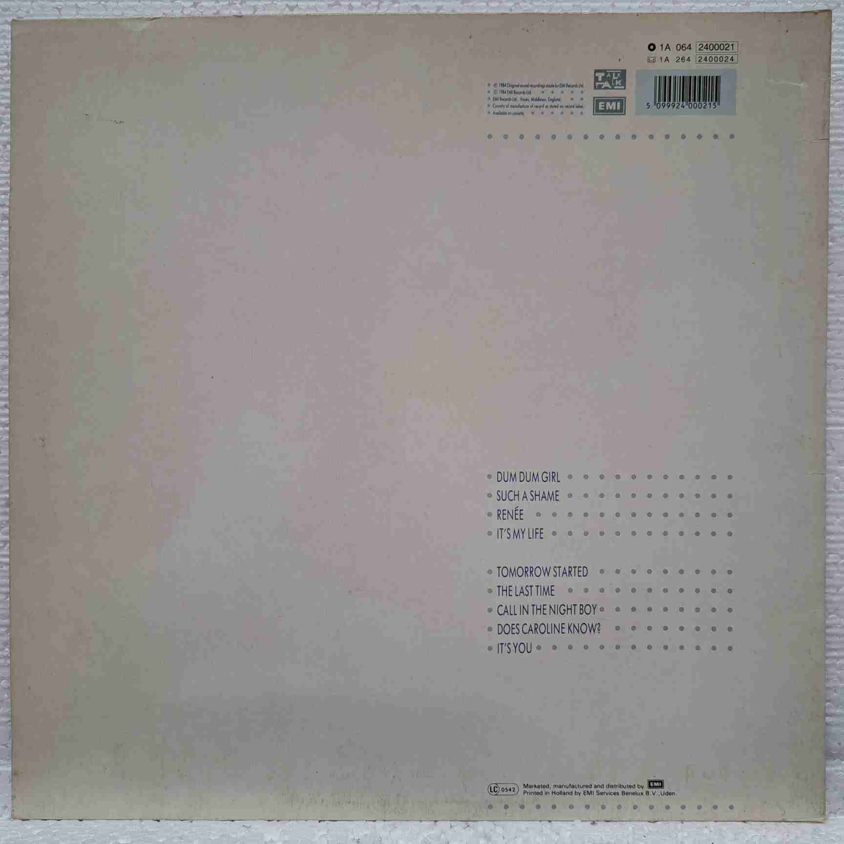 Talk Talk – It's My Life - Disc VINIL LP VG VG+ - imagine 3