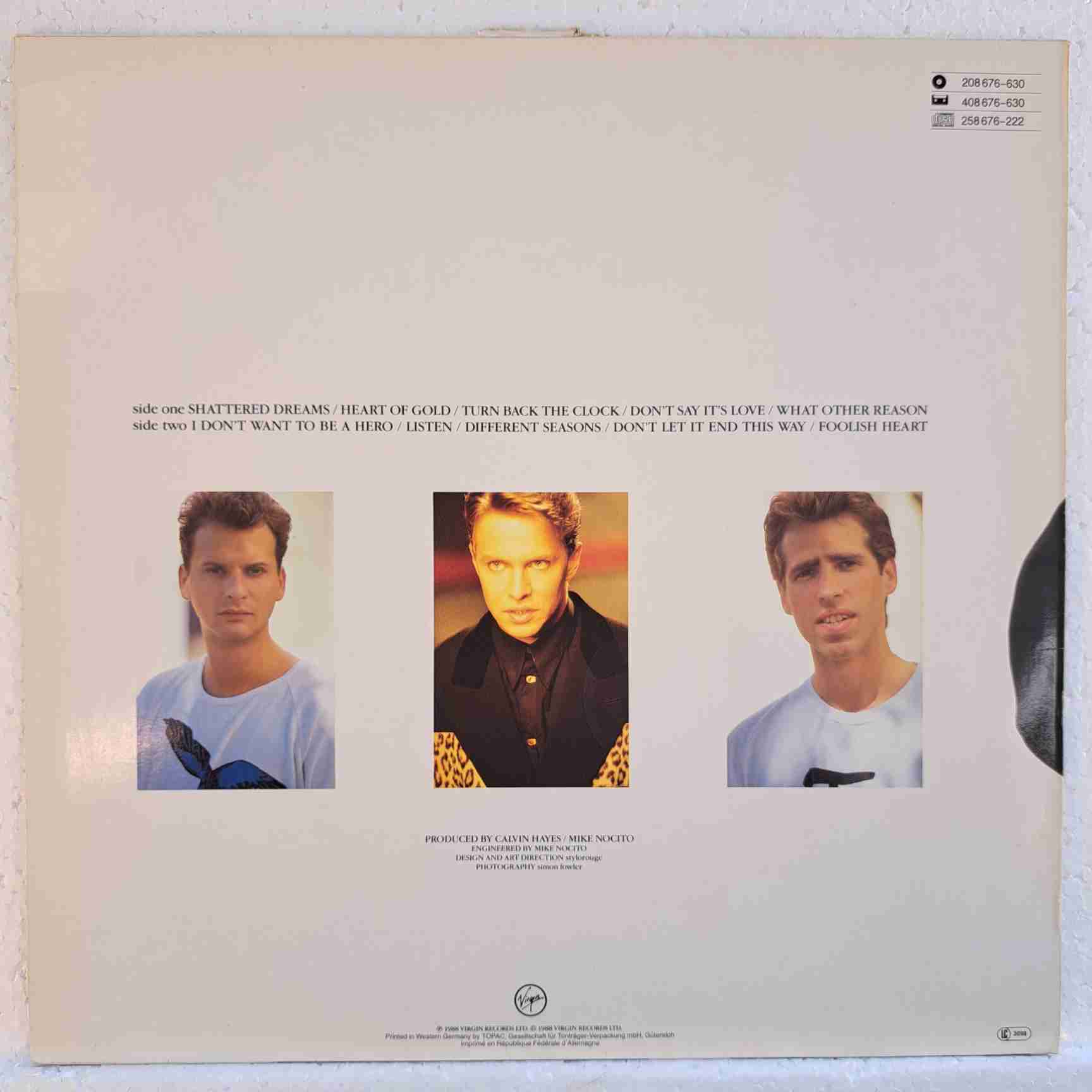 Johnny Hates Jazz – Turn Back The Clock - Disc VINIL LP VG+ - imagine 3