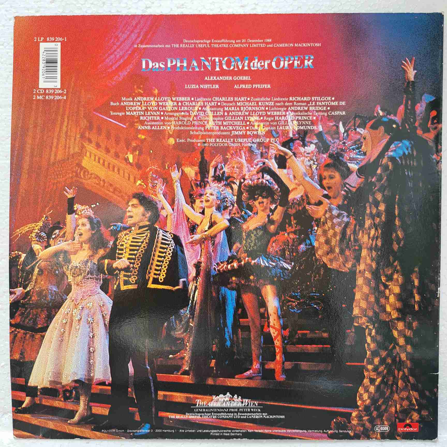 Andrew Lloyd Webber – Das Phantom Der Oper - Disc Vinil 2LP VG+ - imagine 5