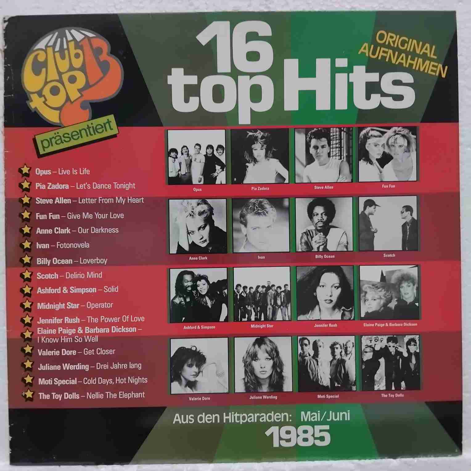 16 Top Hits - Aus Den Hitparaden: Mai / Juni 1985 - Disc VINIL LP VG VG+