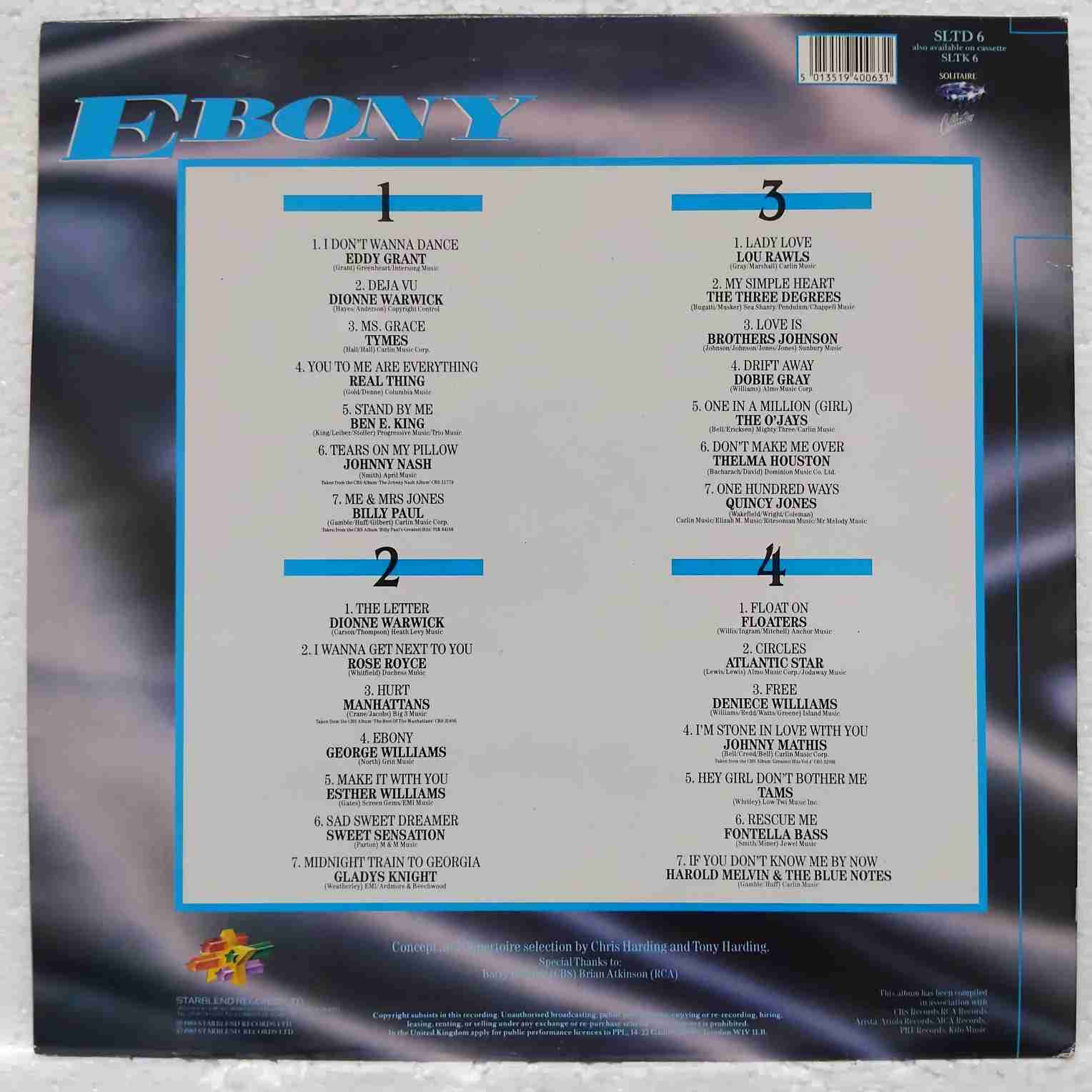 Ebony super compilatie Rock, Reggae, Funk / Soul, Pop - Disc VINIL 2LP VG+ - imagine 2