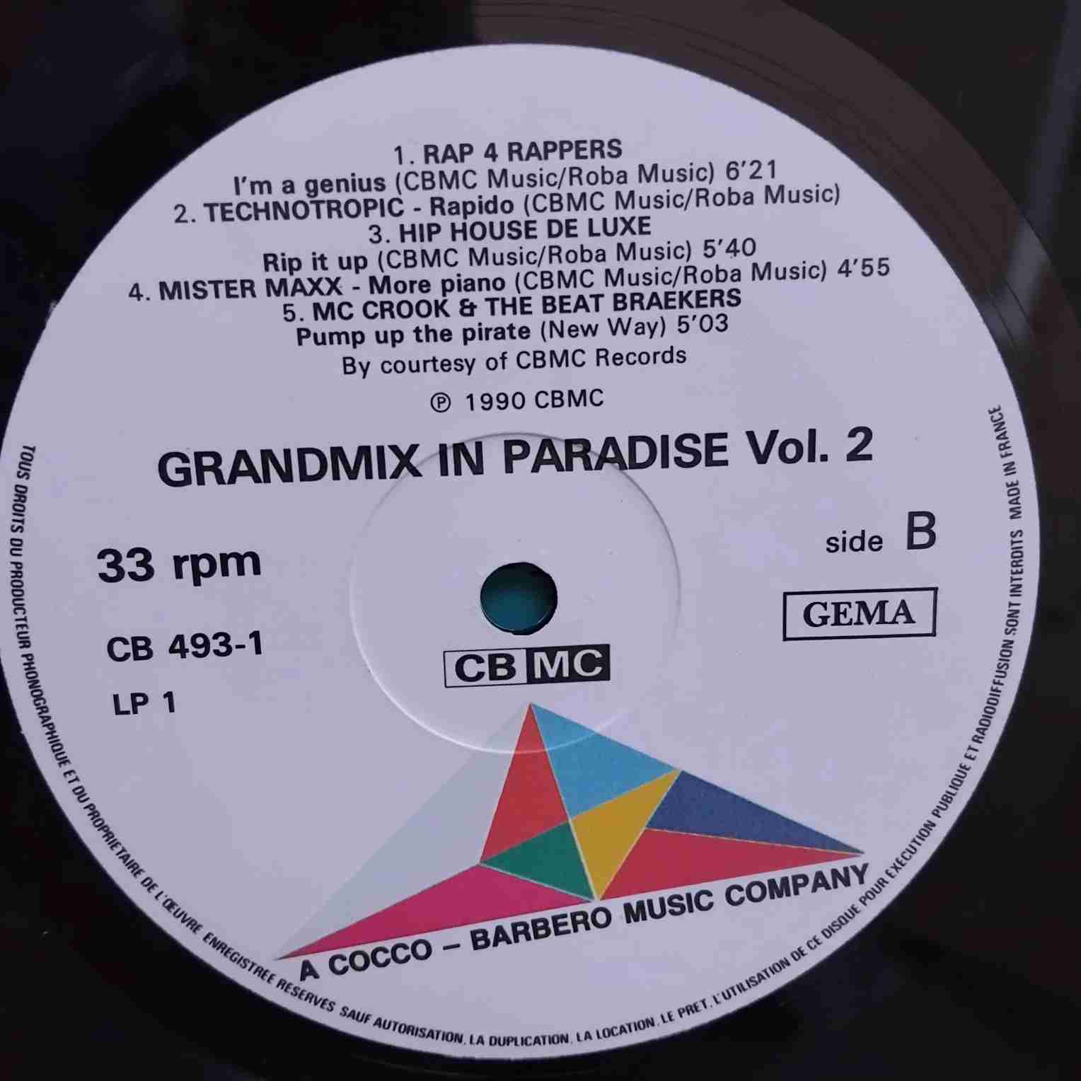 Grandmix In Paradise Vol. II - M.C. Sar & The Real McCoy, Bonnie, MC B, Bee Boyz -Disc VINIL 2LP VG VG+ (box2) - imagine 2