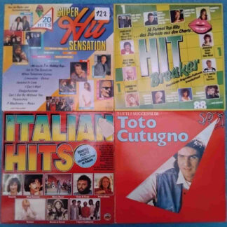 Toto Cutugno +hit sensation +Italian Hits + Hit Breaker  3 compilatii cu cele mai bune melodi ale anilor 80 - Disc VINIL LP vg VG+