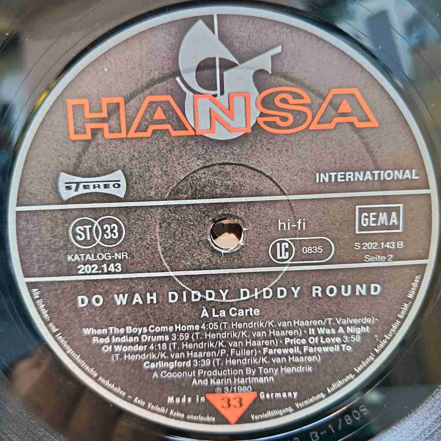 À La Carte – Do Wah Diddy Diddy Round - Disc VINIL LP VG+ - imagine 2