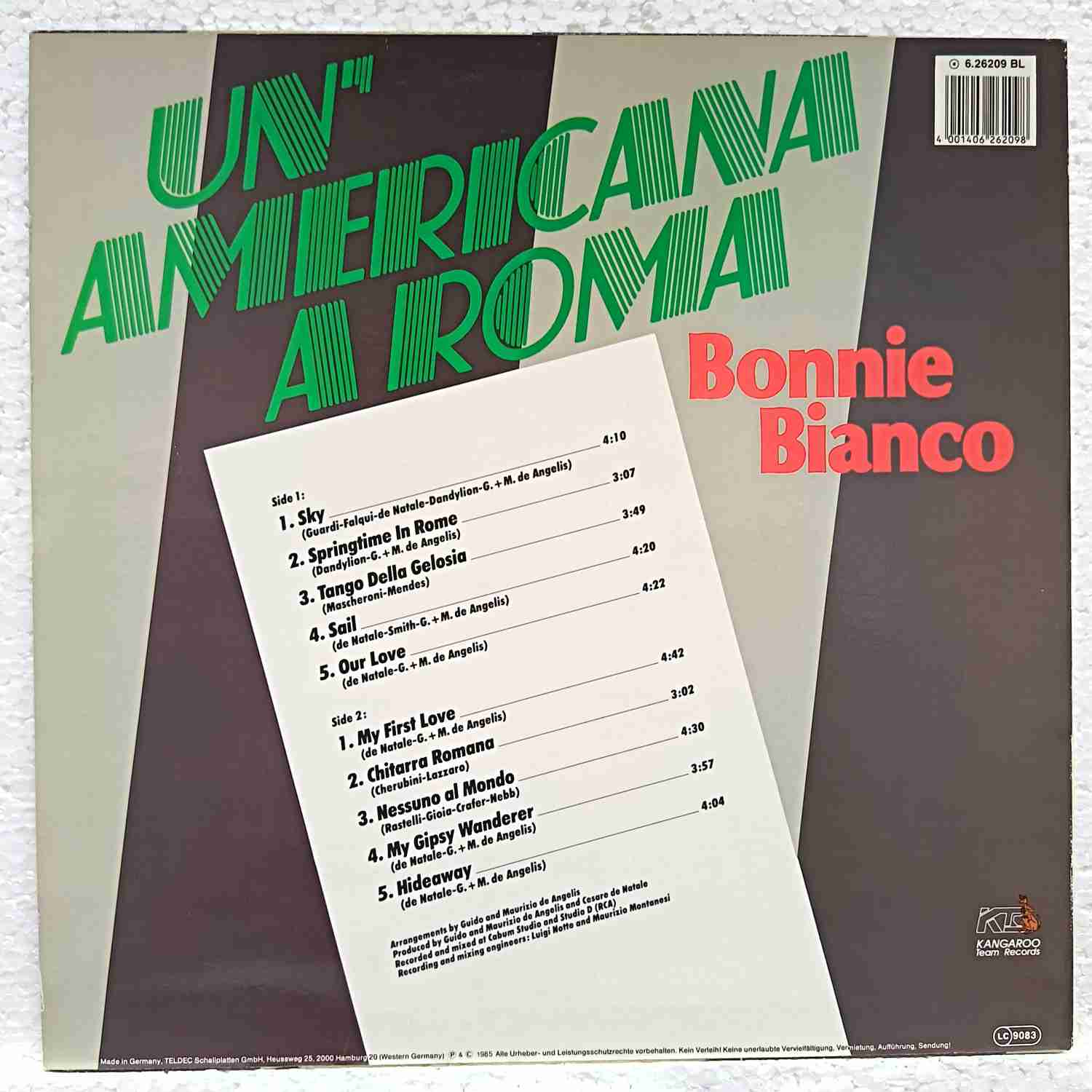 Bonnie Bianco – Un'Americana A Roma - Disc VINIL LP VG+ - imagine 3