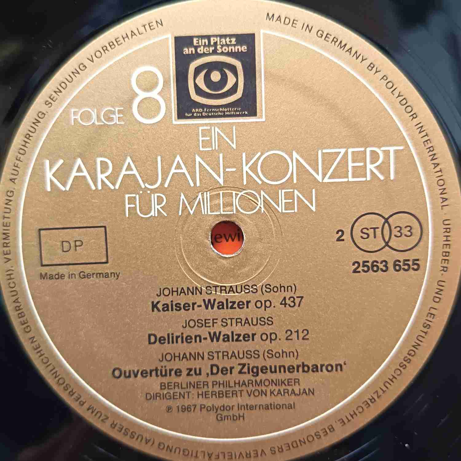 Herbert von Karajan, Berliner Philharmoniker – Ein Karajan Konzert Für Millionen - Disc VINIL LP VG+ - imagine 2