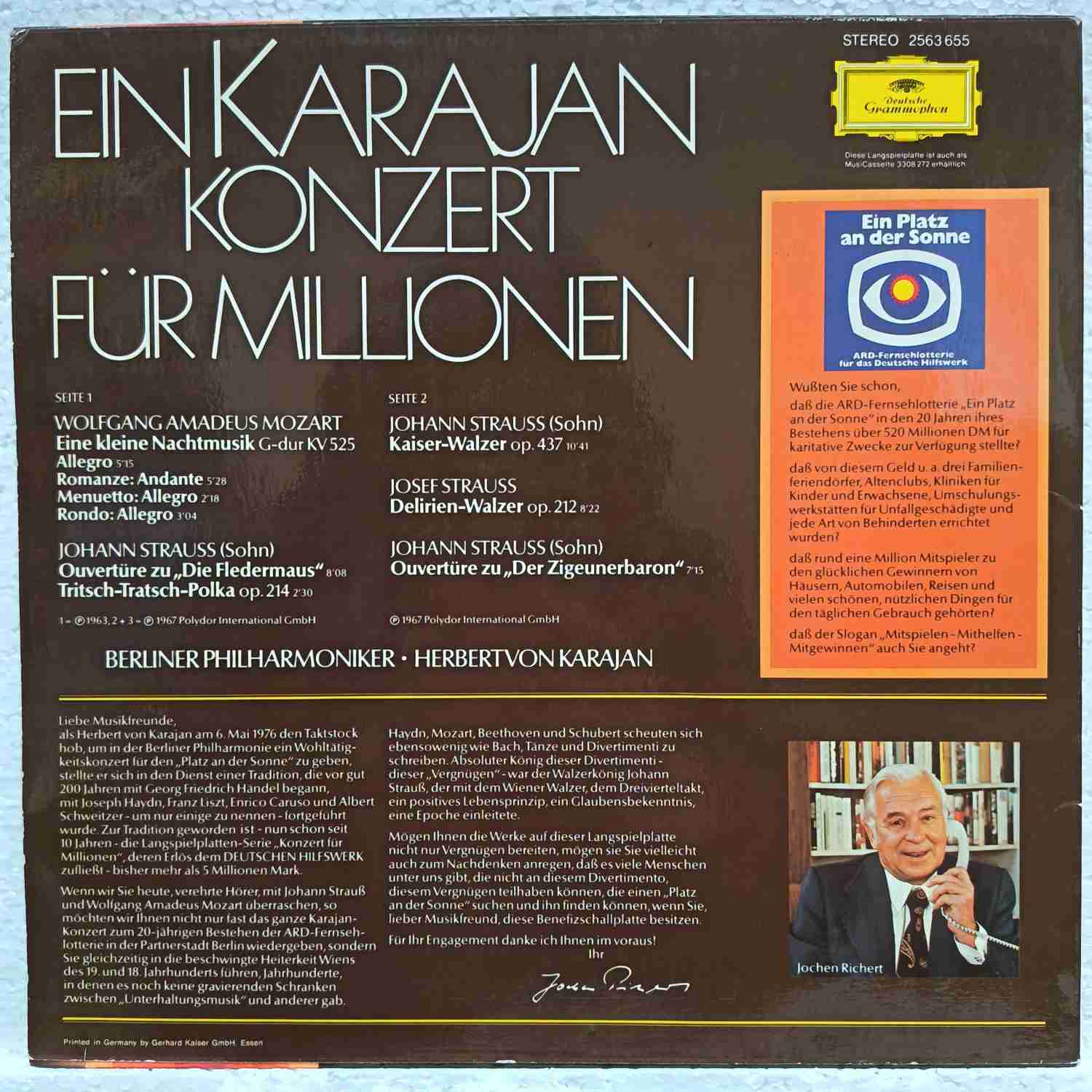 Herbert von Karajan, Berliner Philharmoniker – Ein Karajan Konzert Für Millionen - Disc VINIL LP VG+ - imagine 3