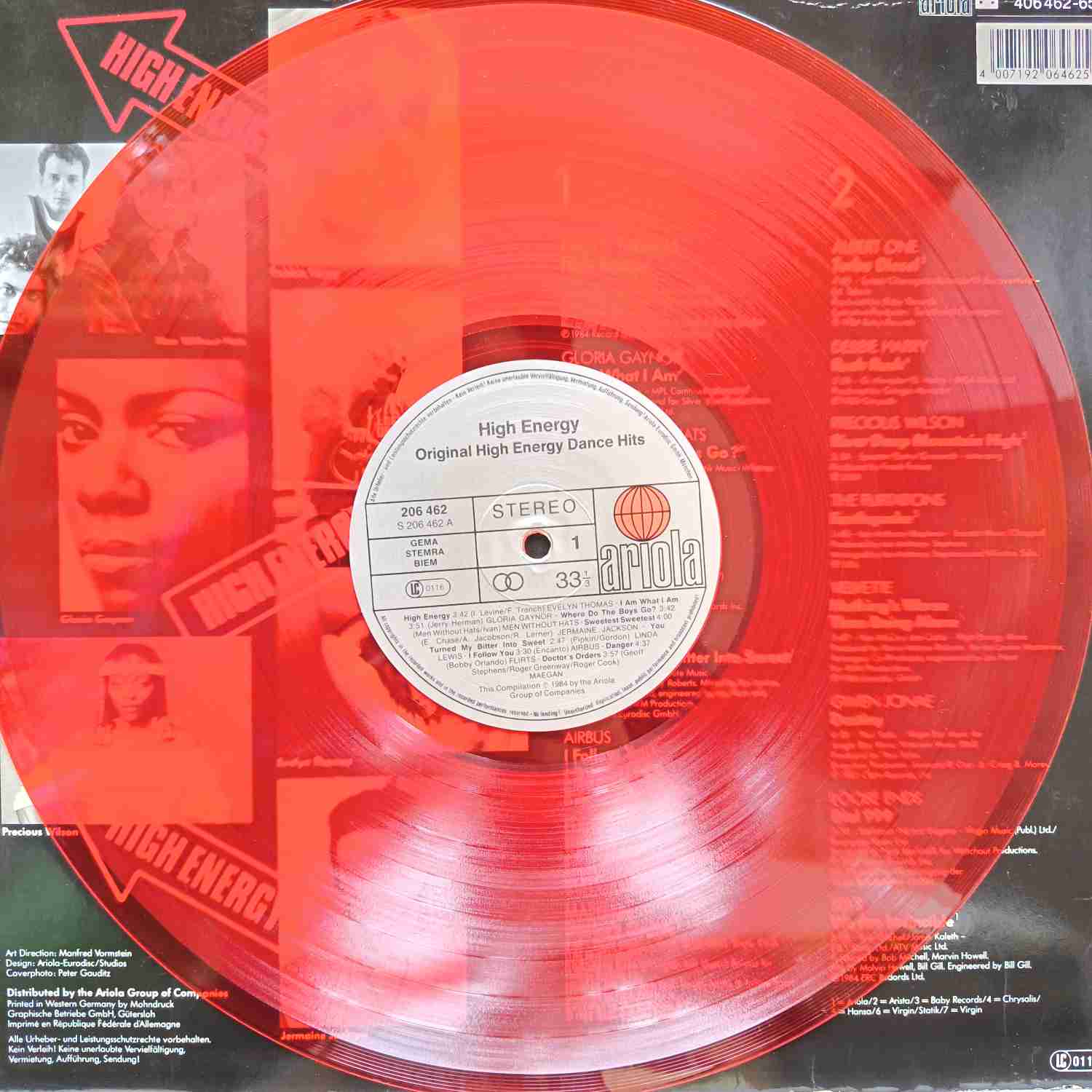 High Energy - Disc VINIL LP VG+ rosu transparent - imagine 4