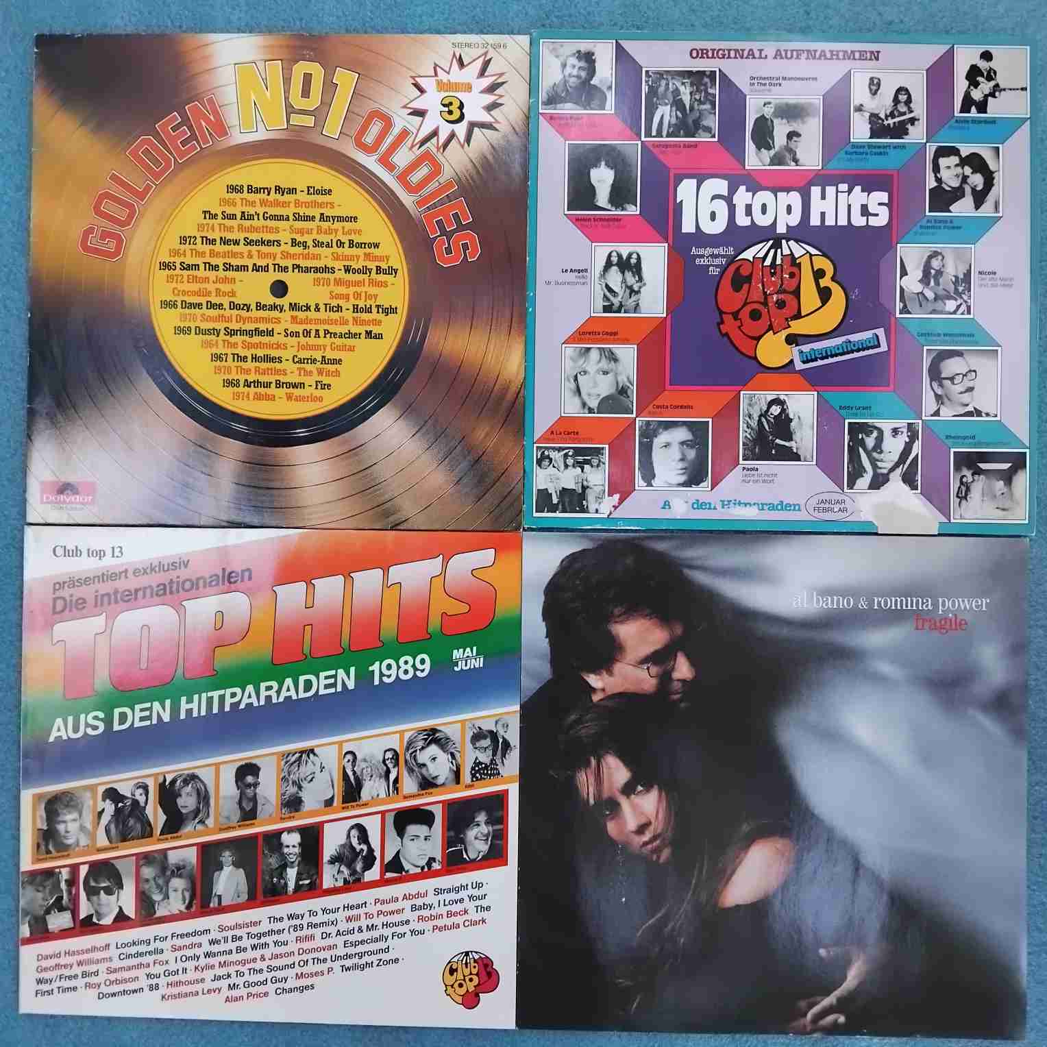 Al Bano & Romina Power și 3 compilații hituri de top - Disc VINIl 4LP VG+ (Sandra, Elton John, Roy Orbison, Paola, ABBA)