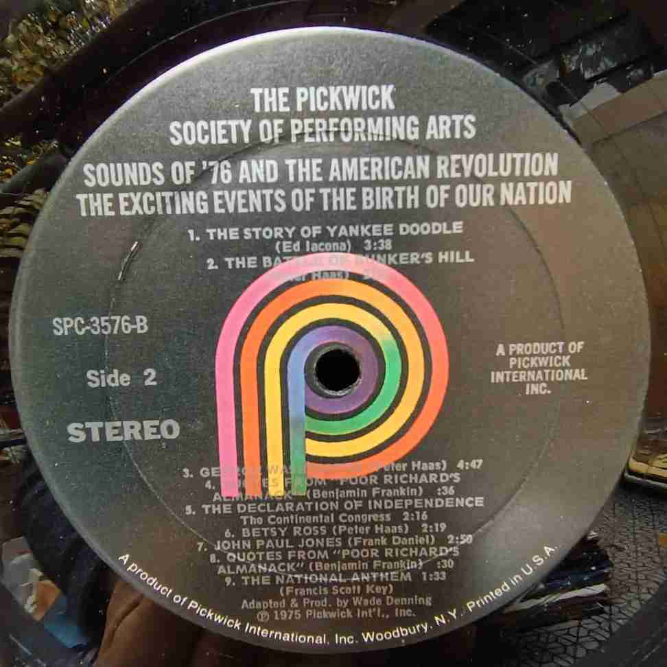 The Pickwick Society Of Performing Arts – Sounds Of '76 - Disc VINIL LP VG+ - imagine 2