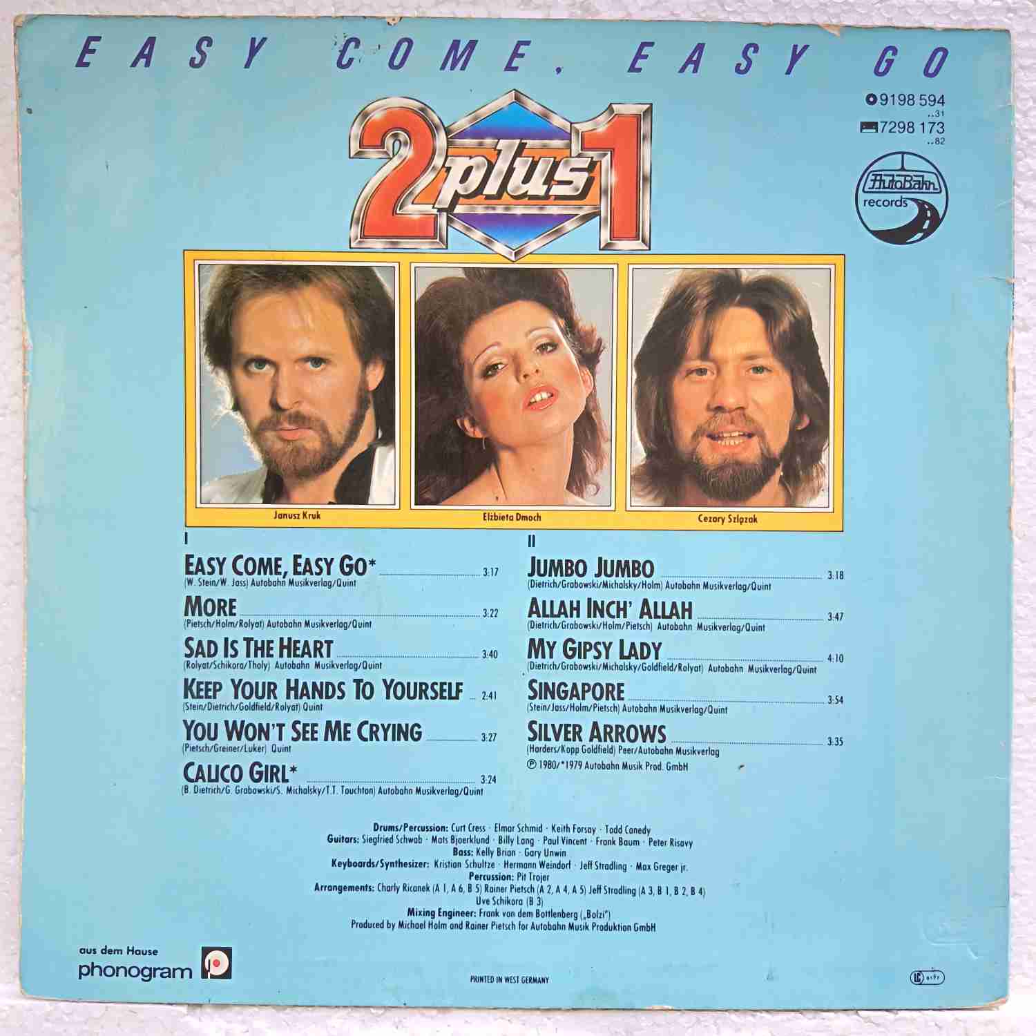 2 plus 1 – Easy Come, Easy Go - Disc VINIL LP VG - imagine 3