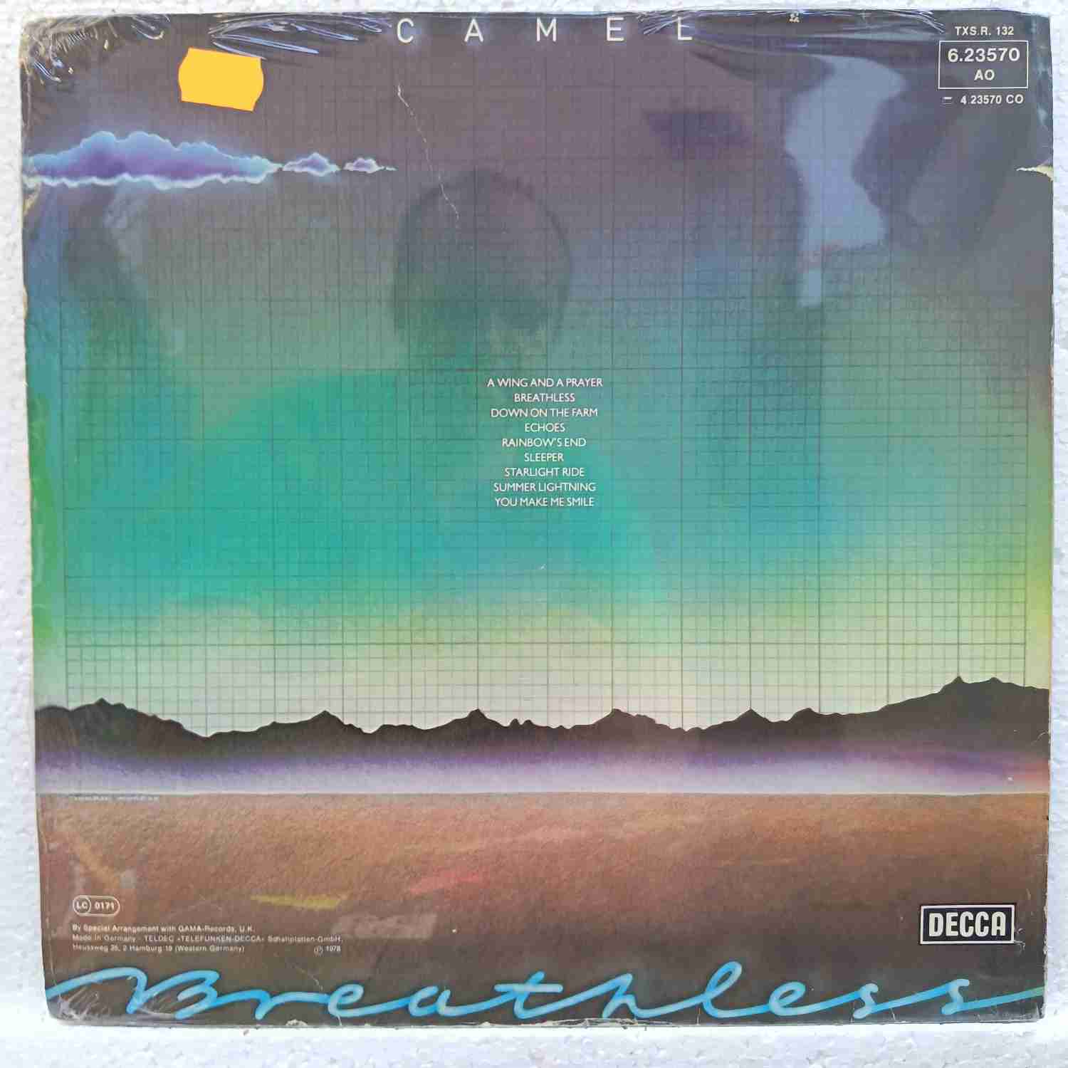 Camel – Breathless - Disc VINIL LP VG+ NM- (resigilat) - imagine 2
