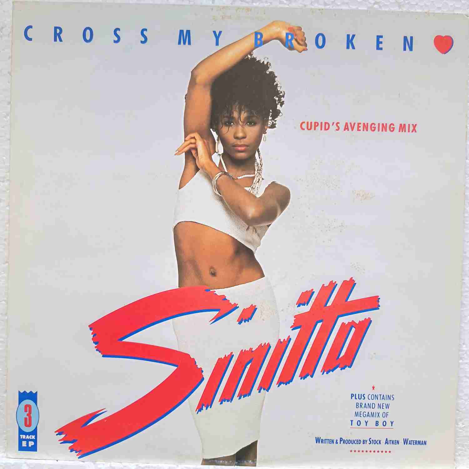 Sinitta – Cross My Broken Heart (Cupid's Avenging Mix) - Disc VINIL MAXI 45 RPM VG VG+