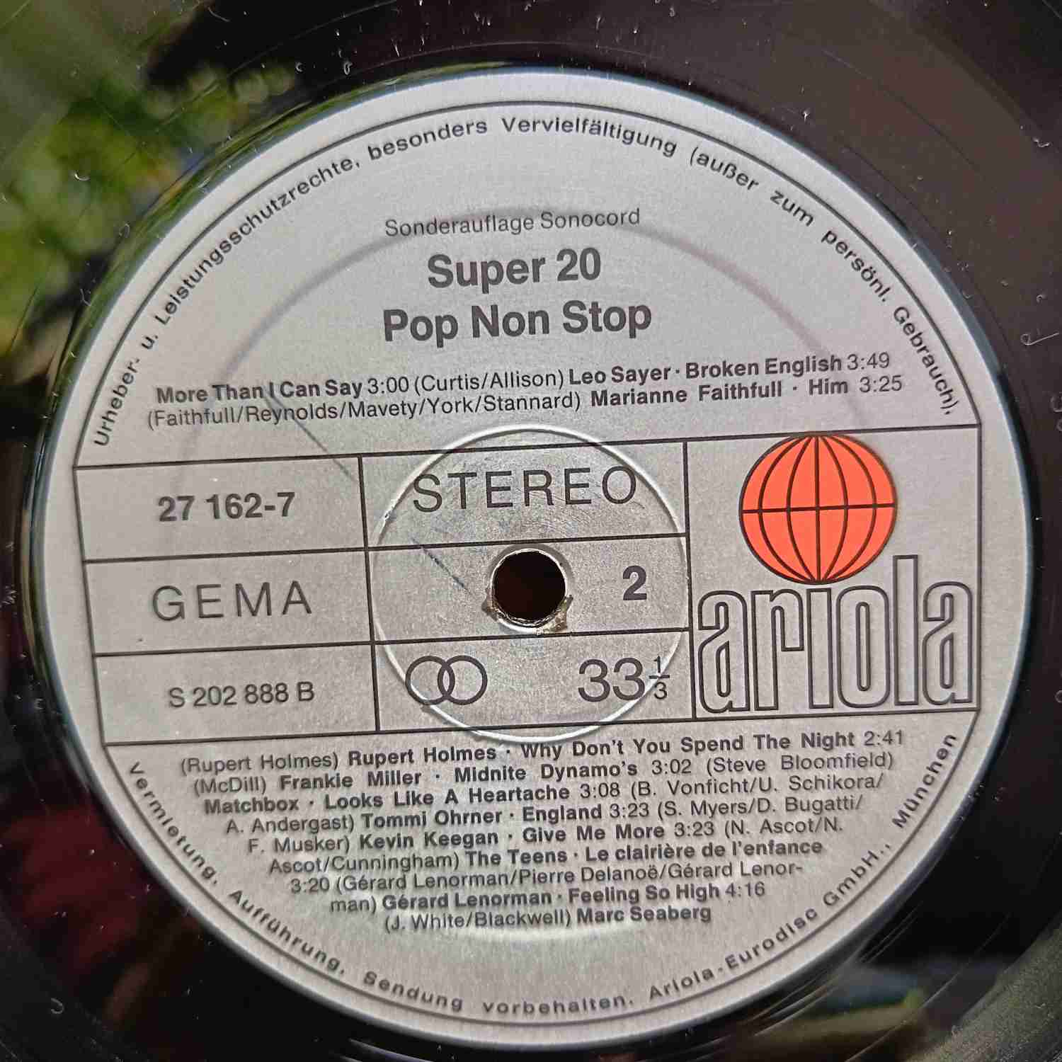 Super 20 - Pop Non Stop - Roxy Music, Boney M., Leo Sayer - Disc VINIL LP VG - imagine 2