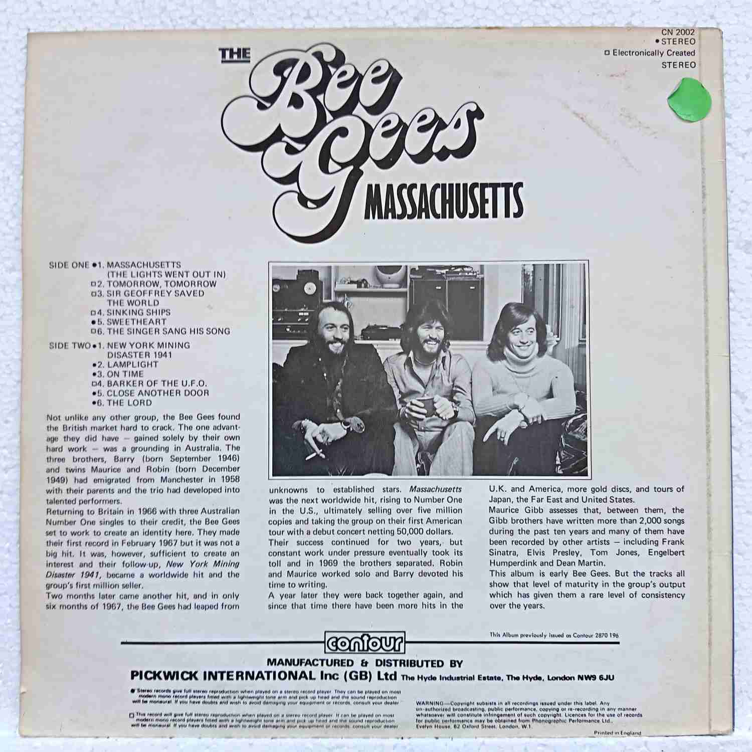 The Bee Gees – Massachusetts - Disc VINIL LP VG VG+ UK - imagine 3