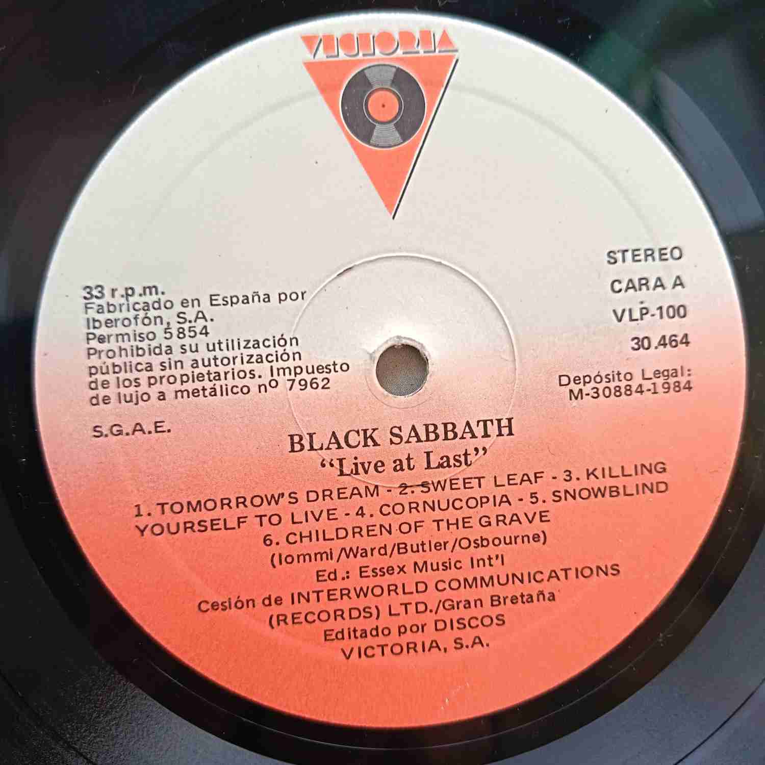 Black Sabbath – Live At Last - Disc VINIL LP VG+ SPANIA - imagine 3