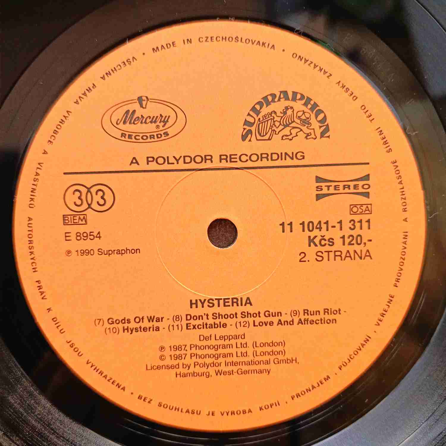 Def Leppard – Hysteria - Disc VINIL LP EX Cehia - Discuri Muzică