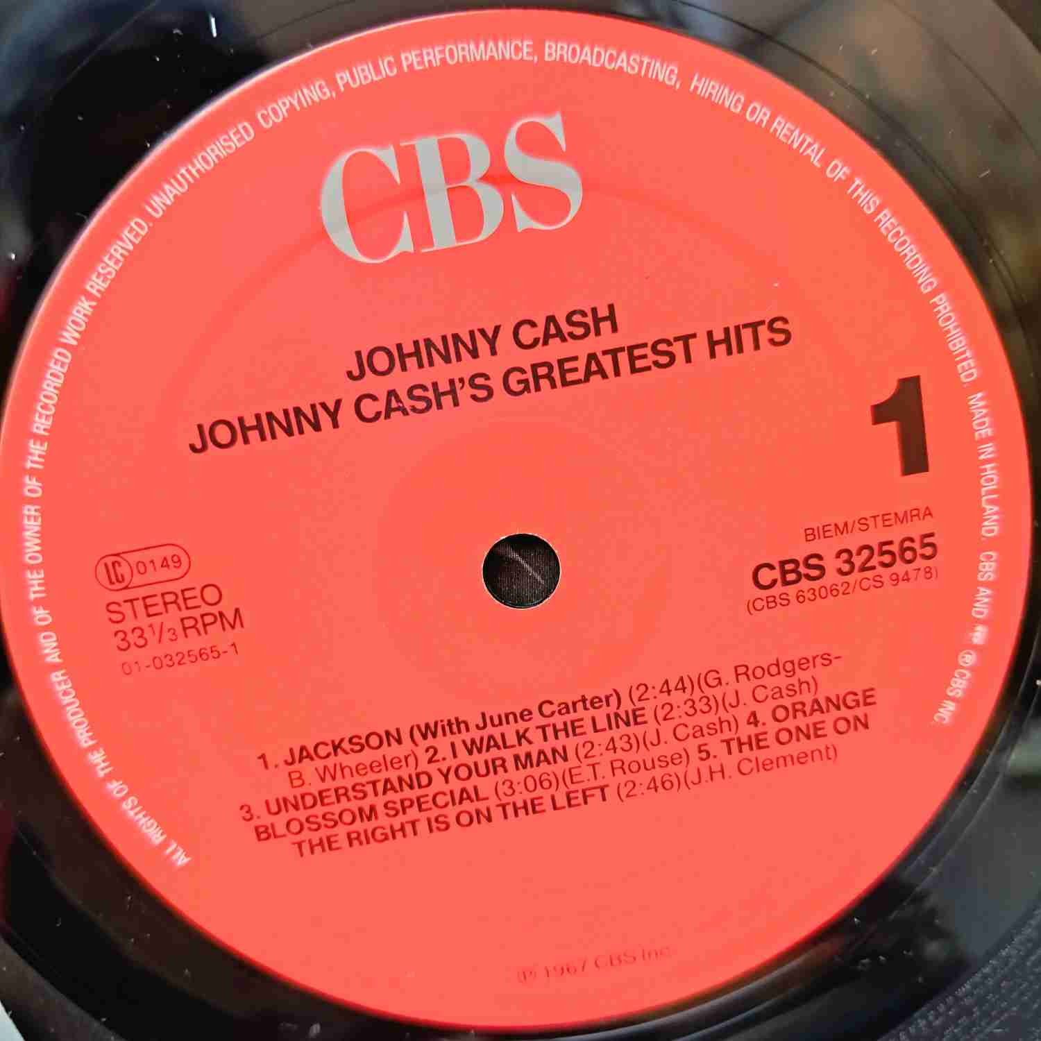 Johnny Cash – Johnny Cash's Greatest Hits Volume 1 - Disc VINIL LP VG+ - imagine 2