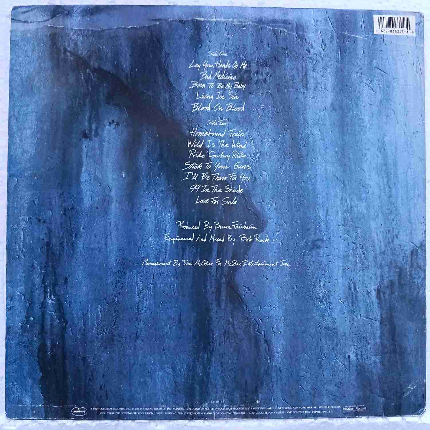 Bon Jovi – New Jersey Disc Vinil LP VG+ - imagine 2