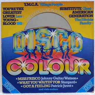 Disco Colour - Village People, Patrick Juvet, War - Disc VINIL LP VG+ (box1) - disc roșu