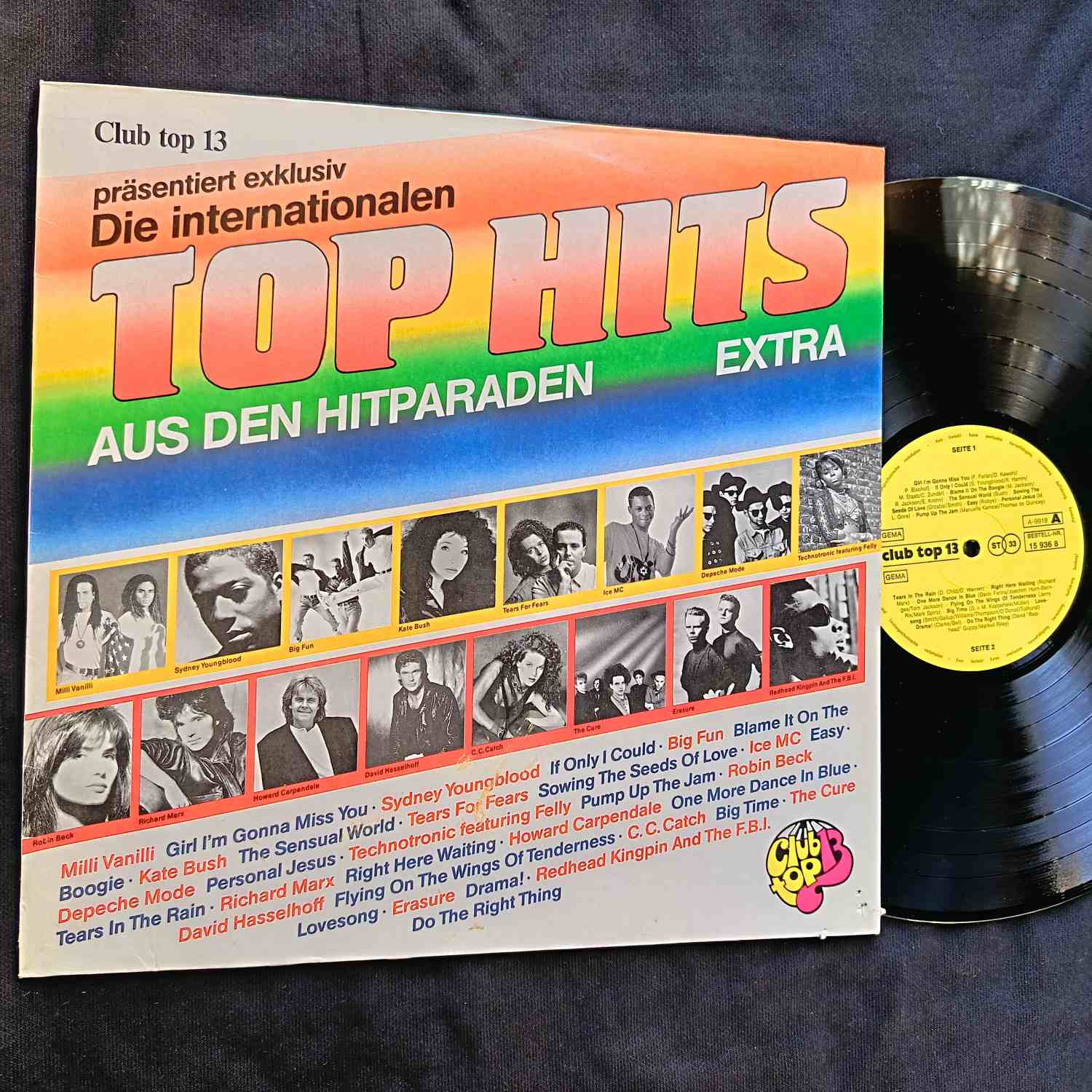 Club Top 13 – Extra - Depeche Mode, Technotronic, Tears For Fears, The Cure - Disc VINIL LP VG VG+