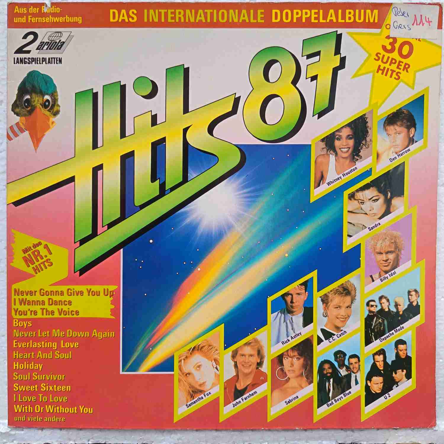 Hits '87 - Rick Astley, Depeche Mode, Whitney Houston, U2 - Disc VINIL 2LP VG VG+ 303 156