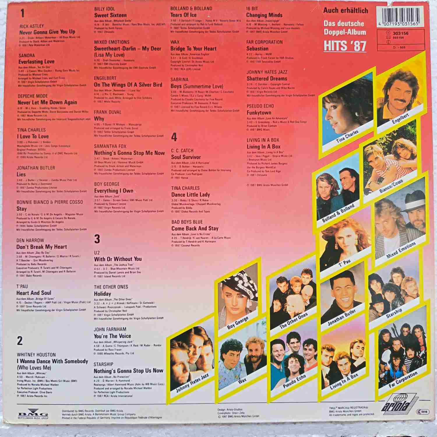 Hits '87 - Rick Astley, Depeche Mode, Whitney Houston, U2 - Disc VINIL 2LP VG VG+ 303 156 - imagine 4