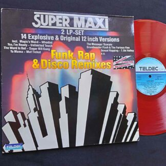 Super Maxi II (Pop, Funk & Disco Remixes)  - Disc VINIL 2LP VG+ disc colorat   Grandmaster Flash and the Furious Five, Whodini, Chris Rea, Blancmange, D Train, Kano, Eruption, Maxine Singleton
