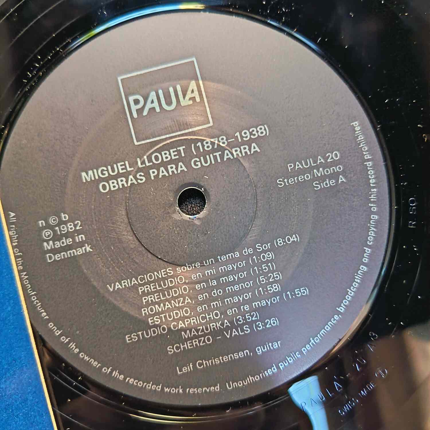 Miguel Llobet - Leif Christensen – Obras Para Guitarra - Disc VINIL LP VG+ - imagine 2