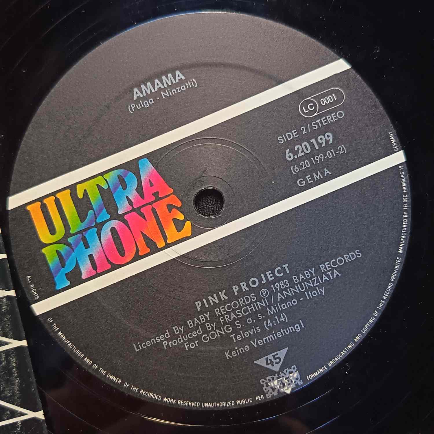 Pink Project – Smoke Like A Man - Disc VINIL MAXI 45 RPM VG+ - imagine 2