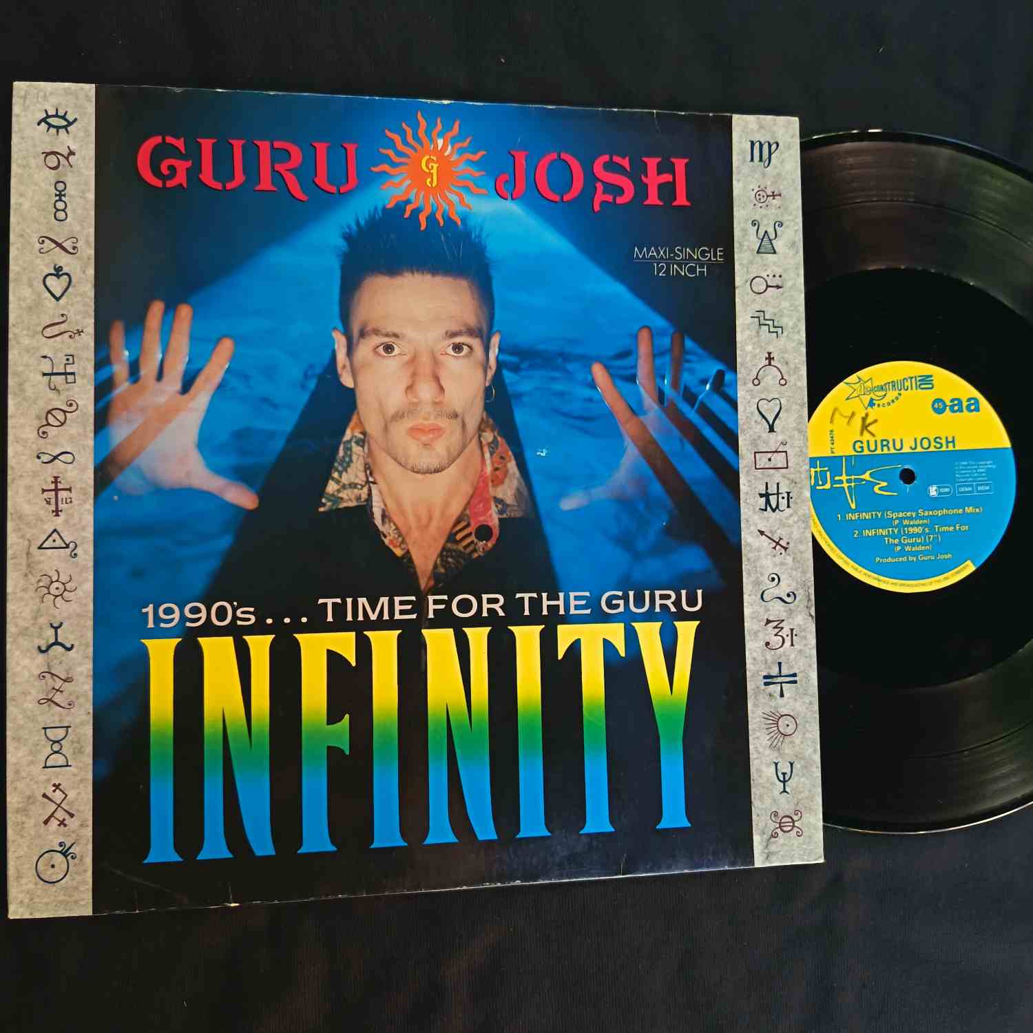 Guru Josh – Infinity (1990's...Time For The Guru) - Disc VINIL MAXI 45 RPM VG VG+