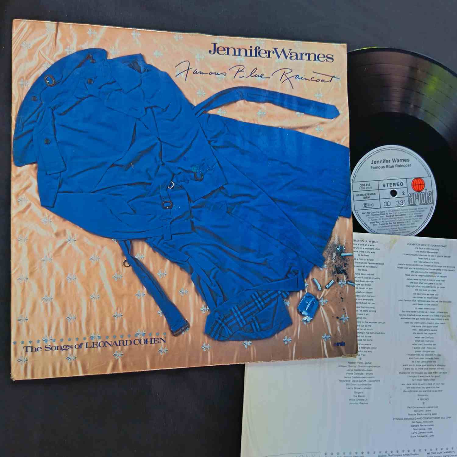 Jennifer Warnes – Famous Blue Raincoat (The Songs Of Leonard Cohen) – Disc VINIL LP VG VG+