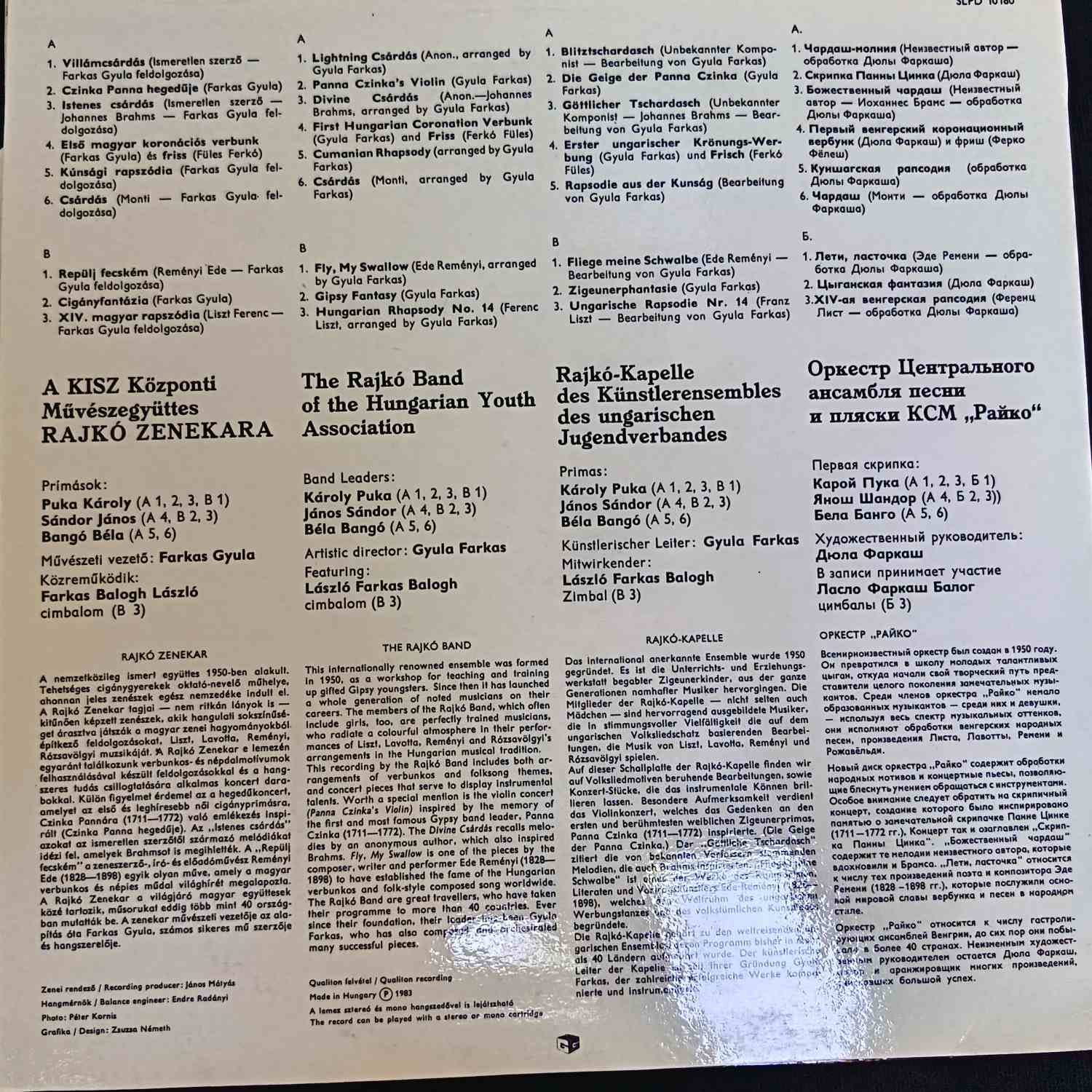 Rajkó – Rajkó - Disc VINIL LP VG VG+ - imagine 2