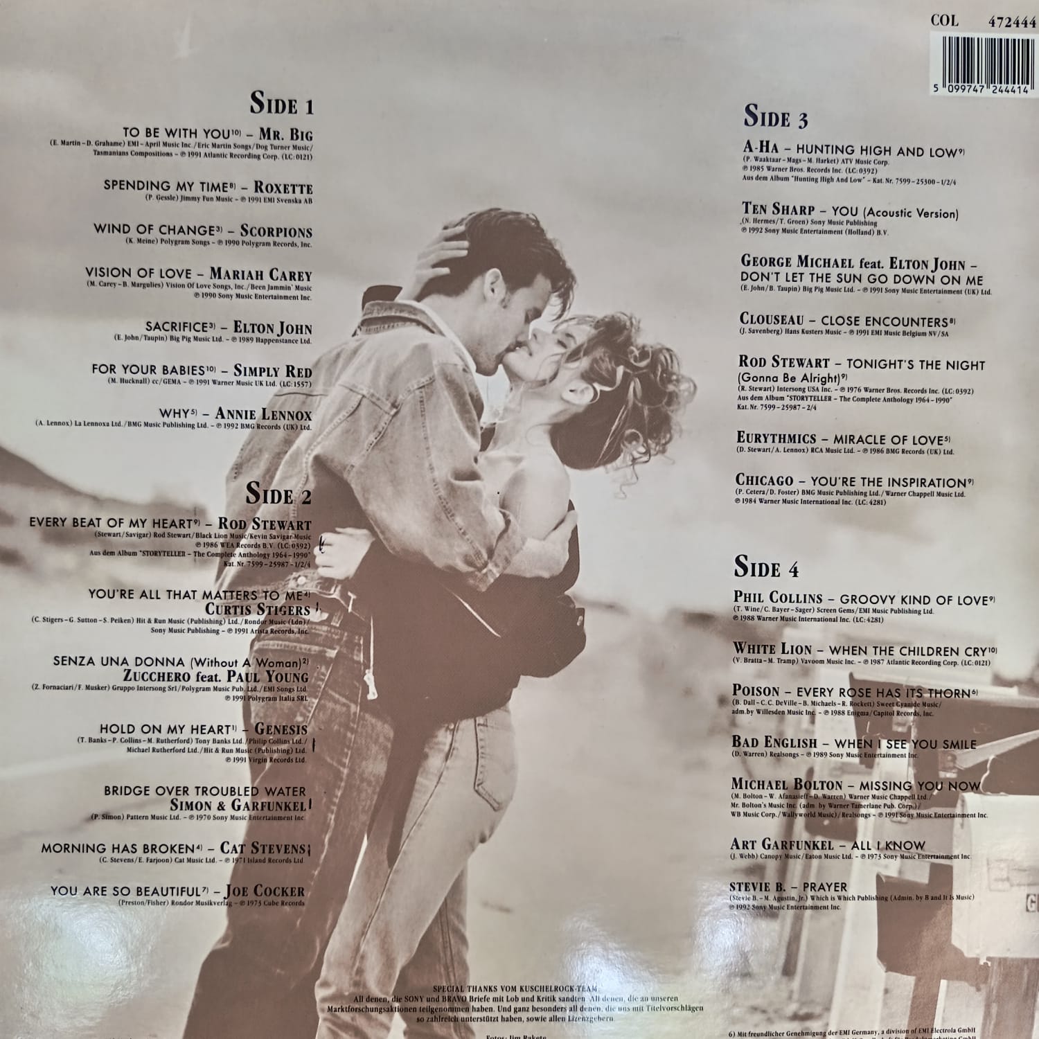 Kuschelrock 6 + 3 Viniluri Surpriză – NU SE POT ALEGE – Disc ViNIL 4LP VG+ - imagine 3