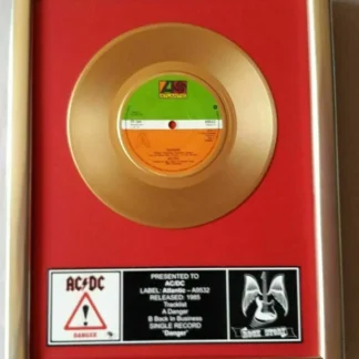 AC/DC – "Danger" Disc replică auriu