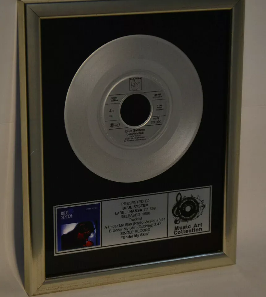 Blue System – "Under My Skin" Disc replică argintiu