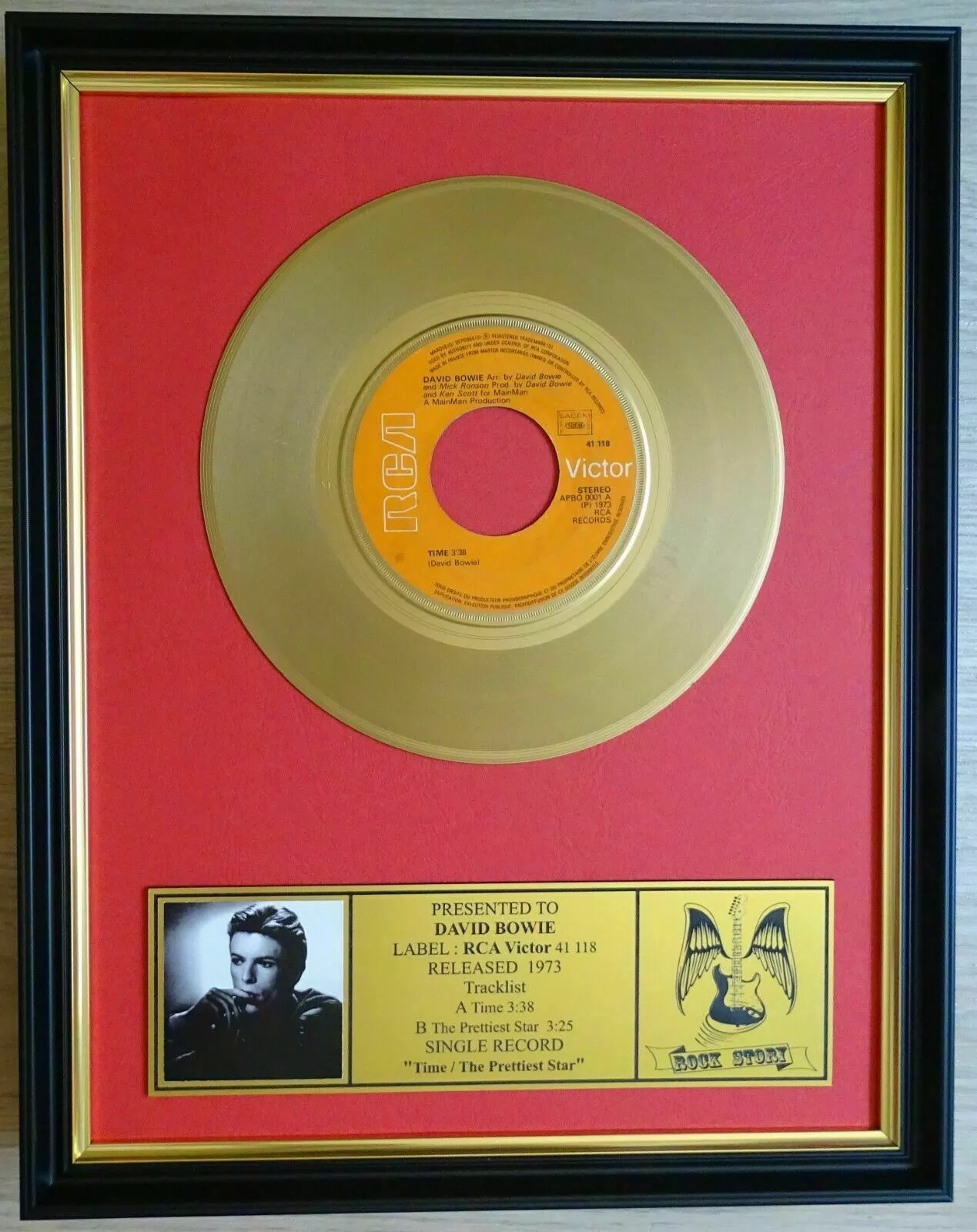 David Bowie – "Time" / "The Prettiest Star" Disc replică auriu